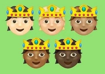 diverse royal crown emojis