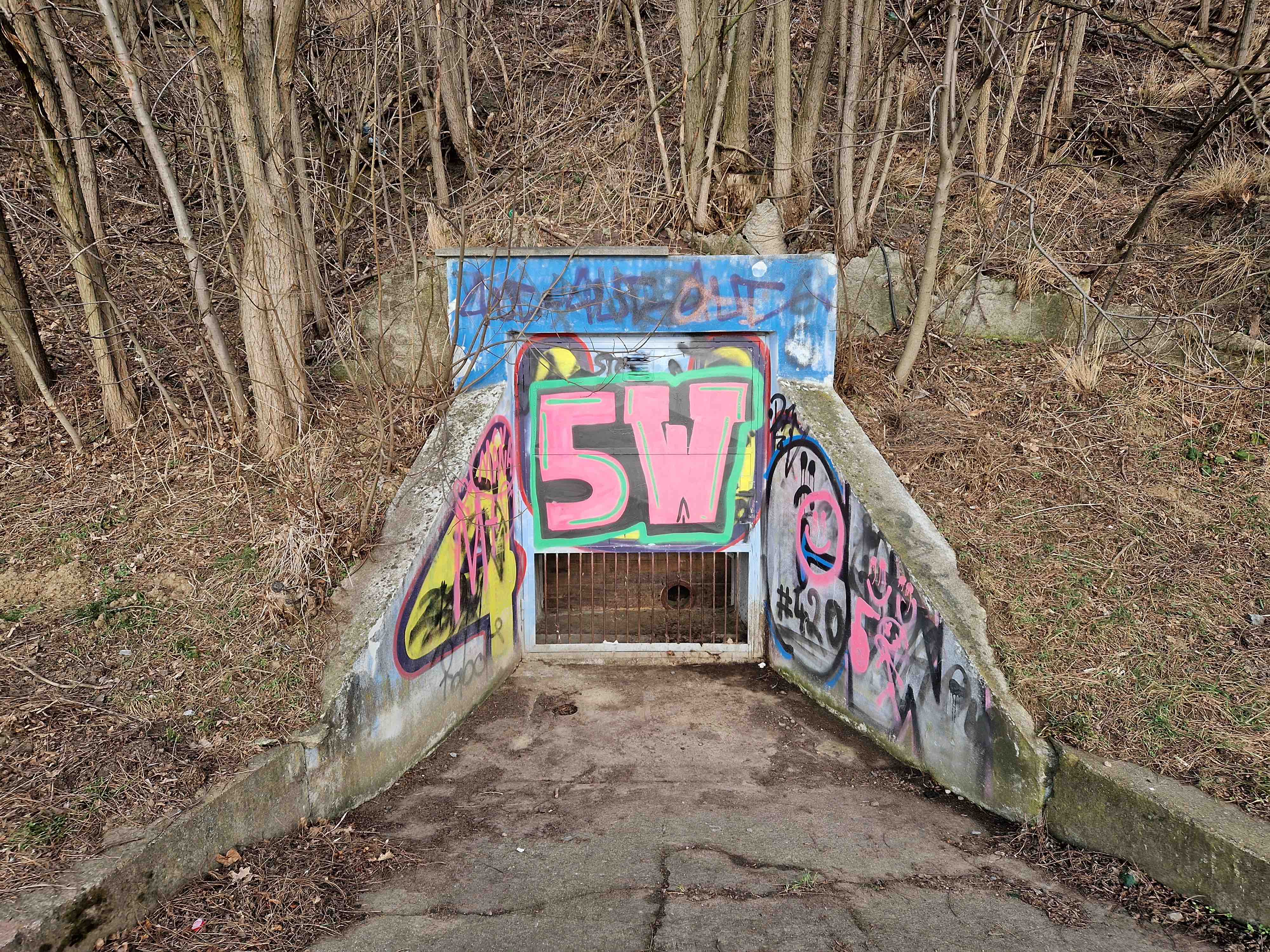 graffiti on tunnel entrance