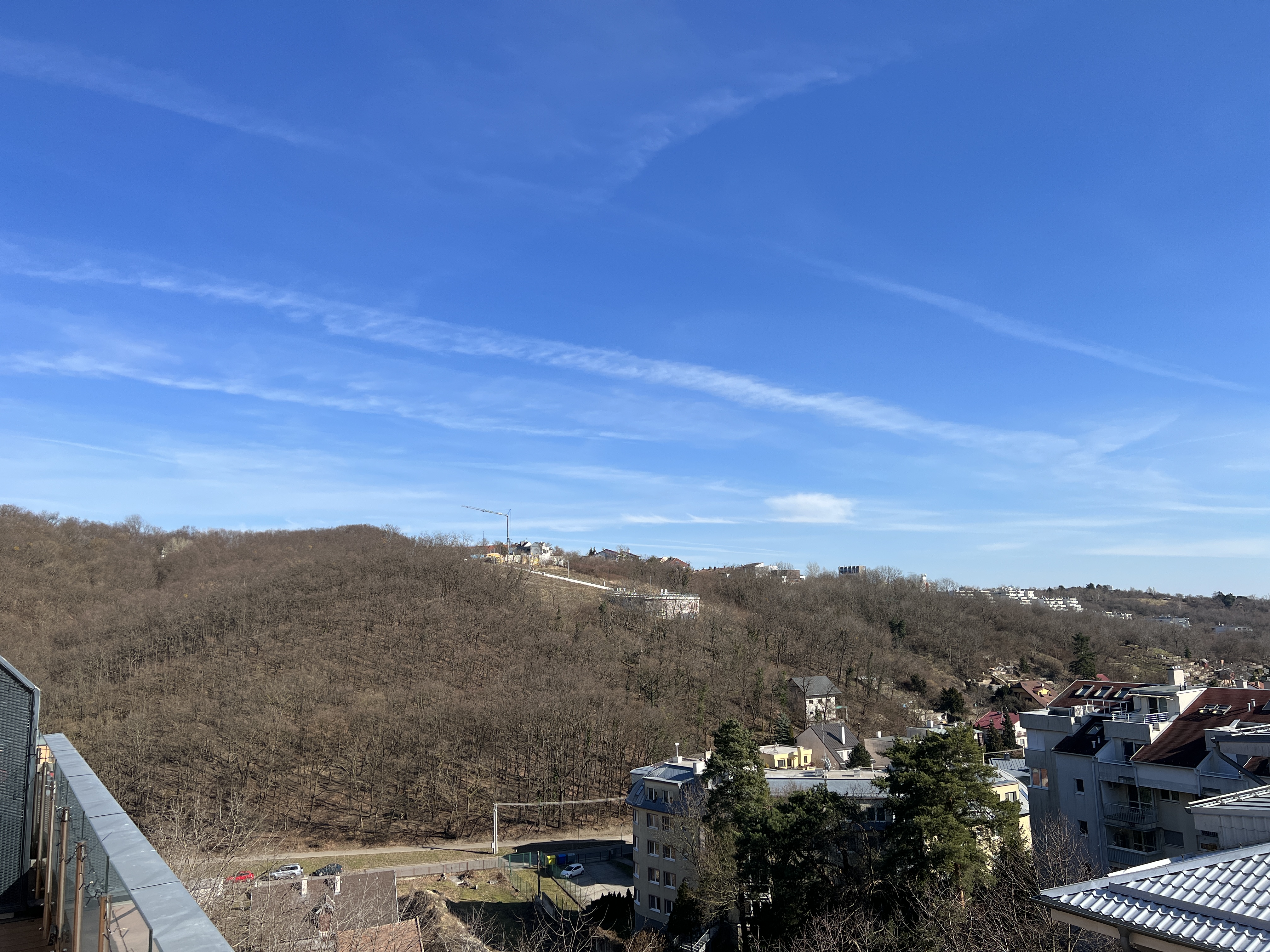 hilltop view blue sky