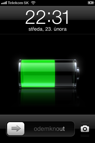 iphone lock screen battery