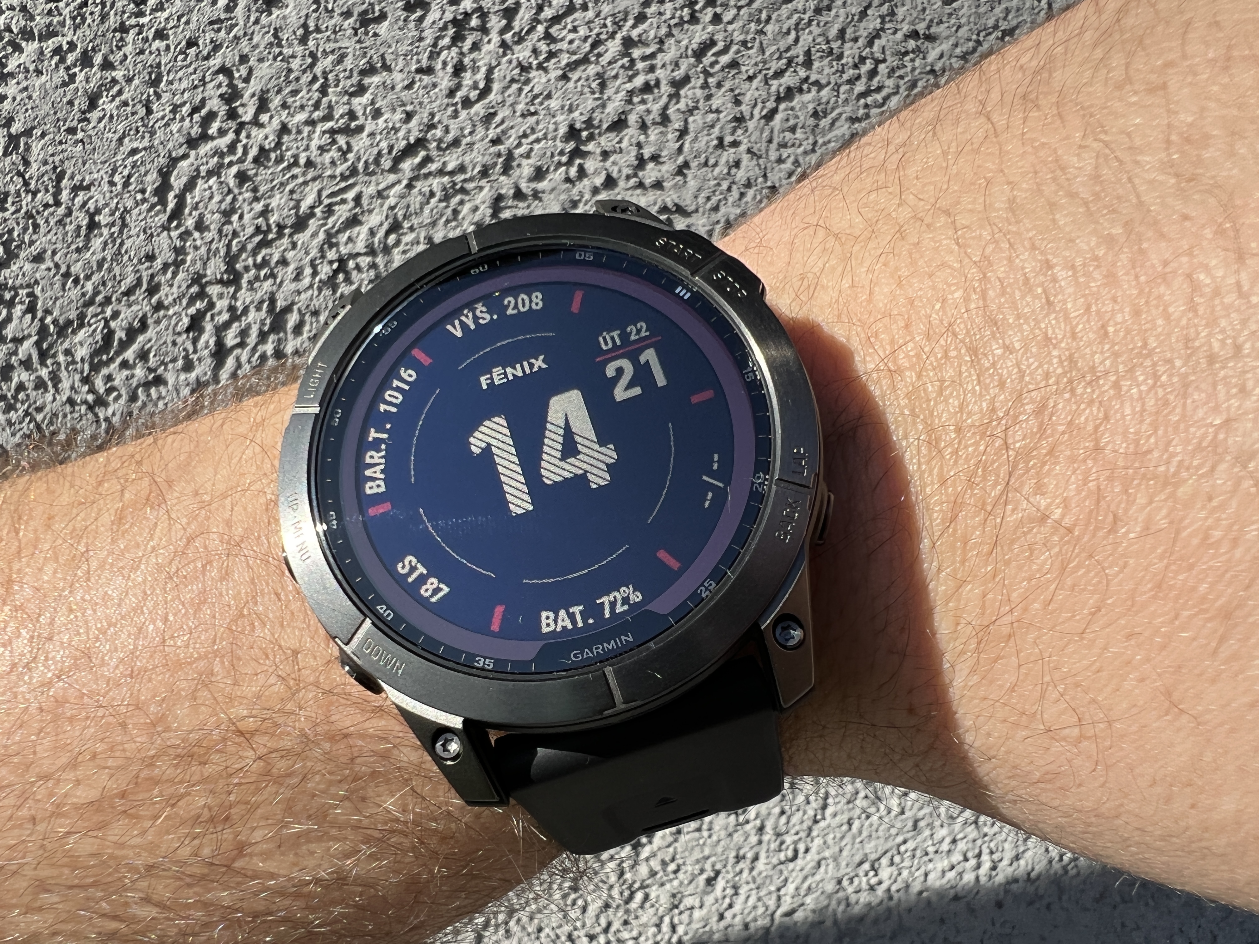 smartwatch on wrist closeup