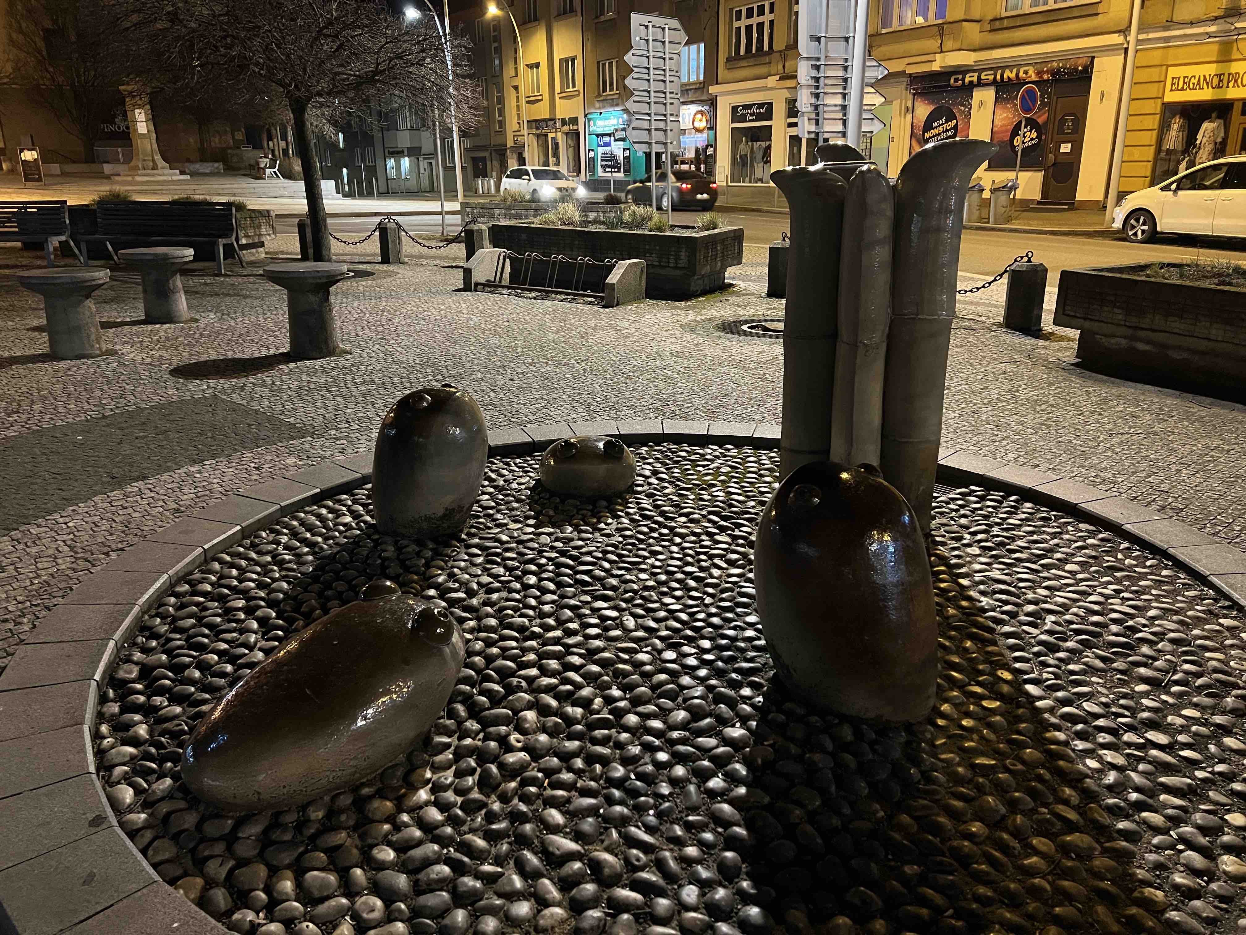 stone sculpture on pebbles