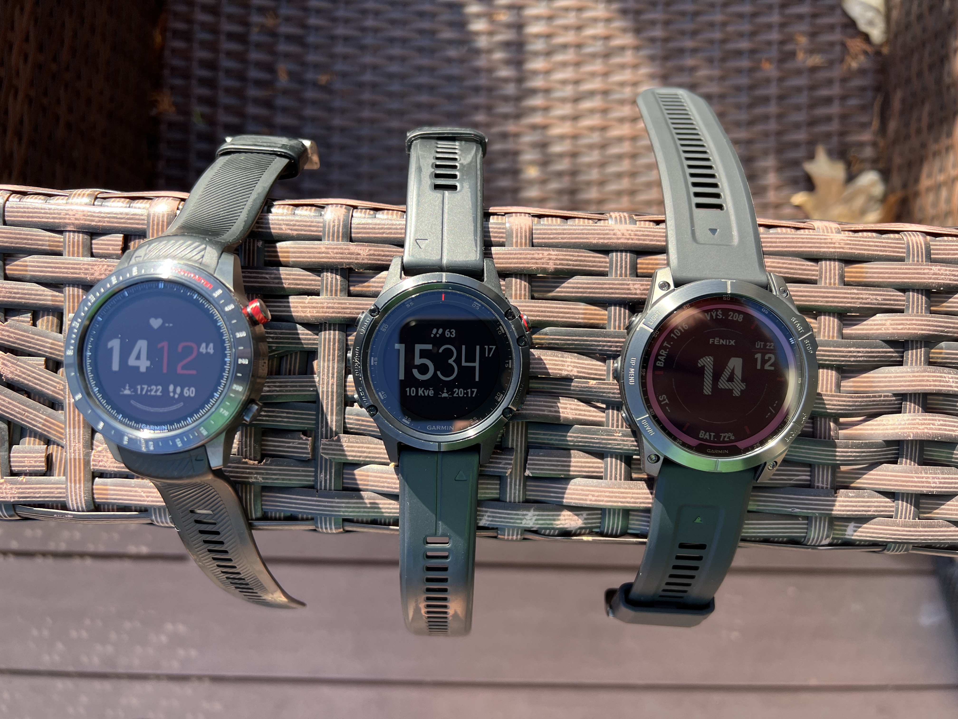 three smartwatches front