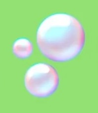 three soap bubbles