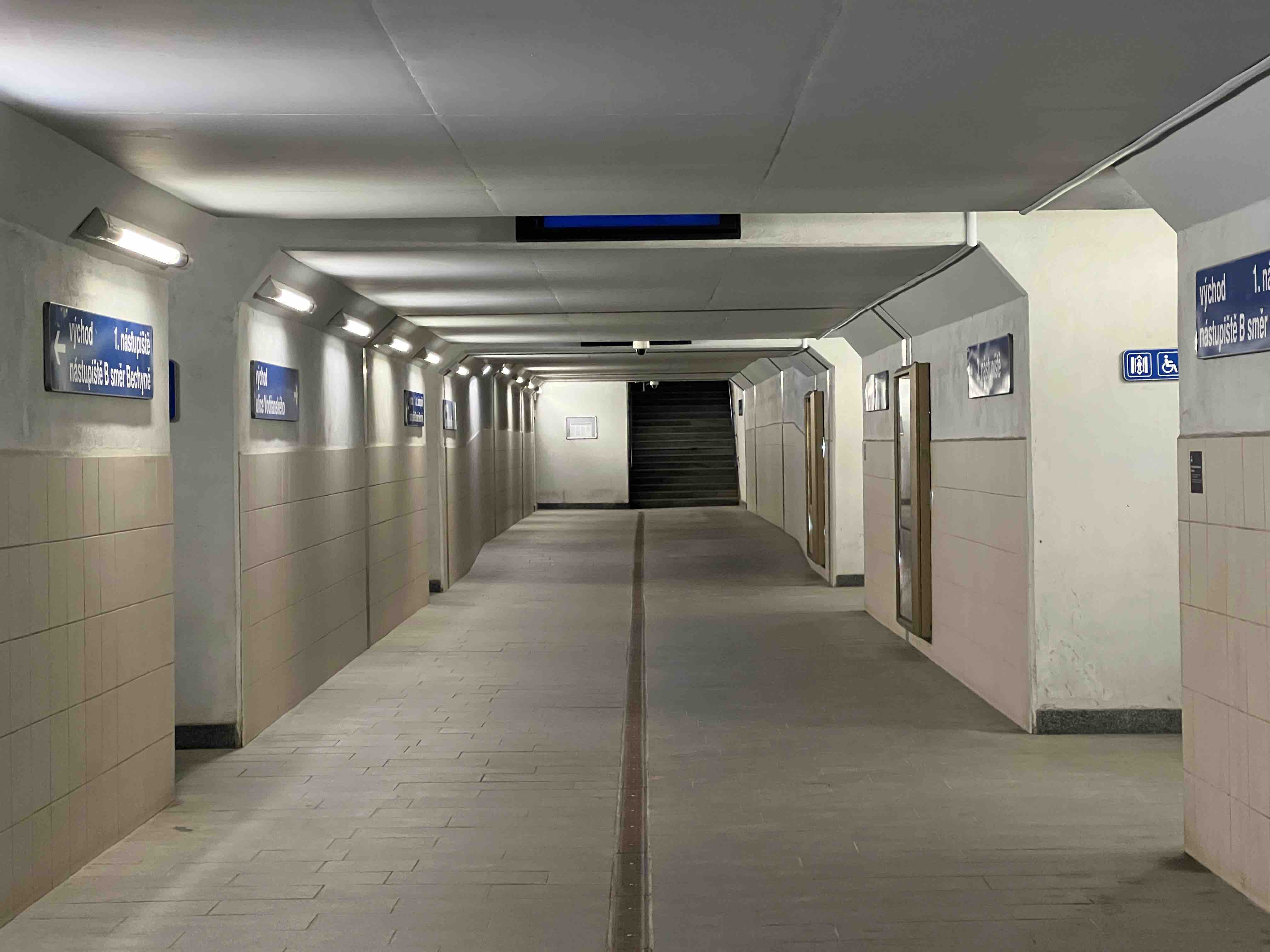 underground hallway view