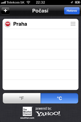 weather app praha screen