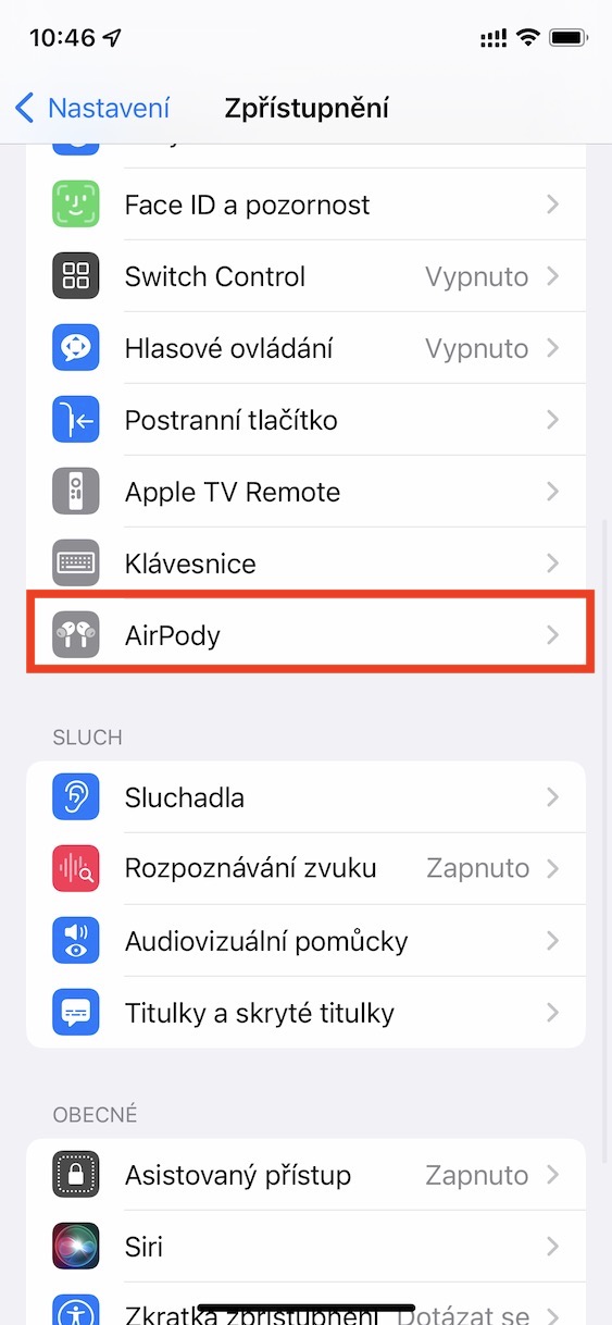 airpods_hlukovy_filtr_jedno_sluchatko_ios1 potlačování hluku s jedním airpodem ios