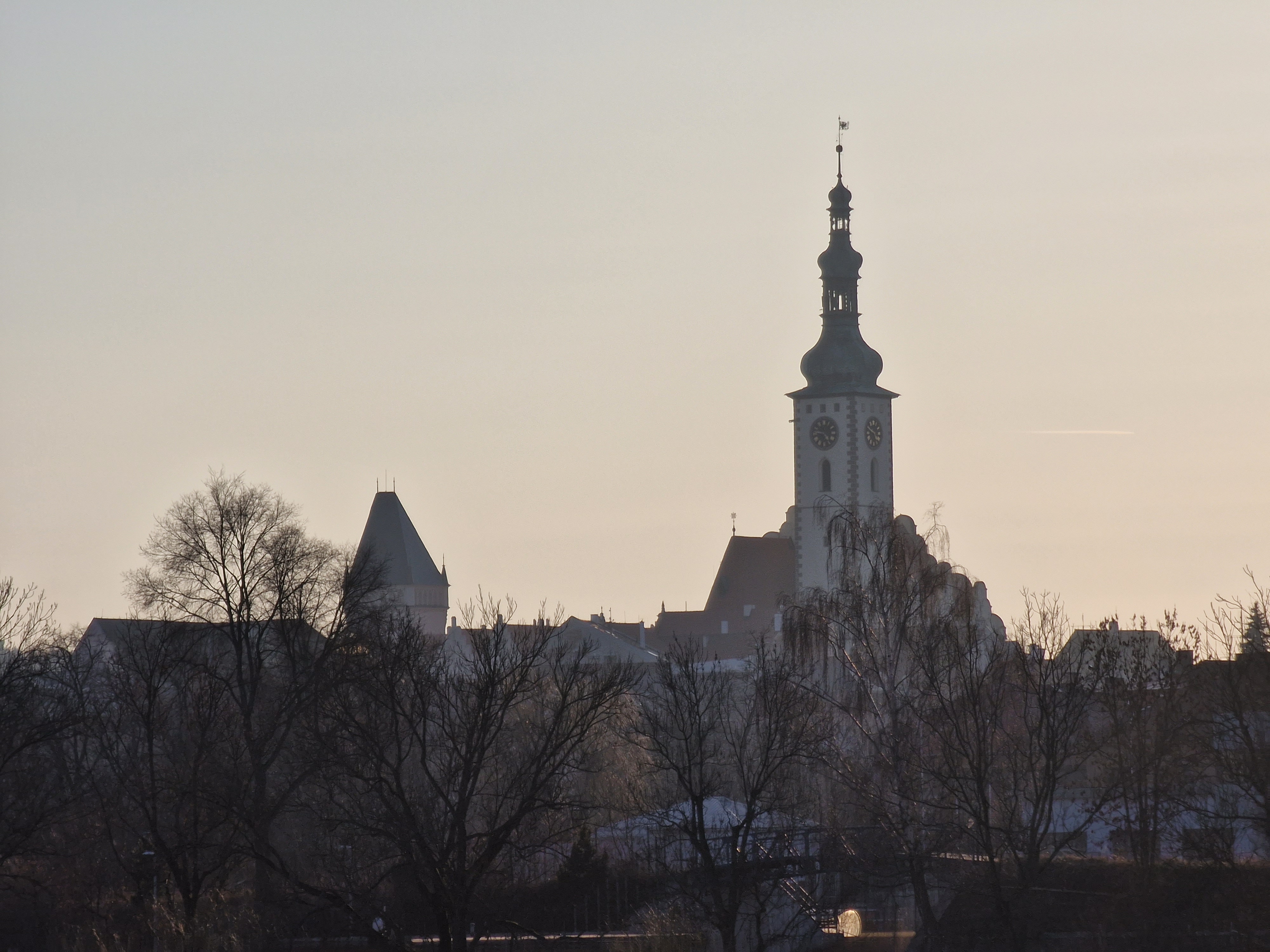 church silhouette at dusk