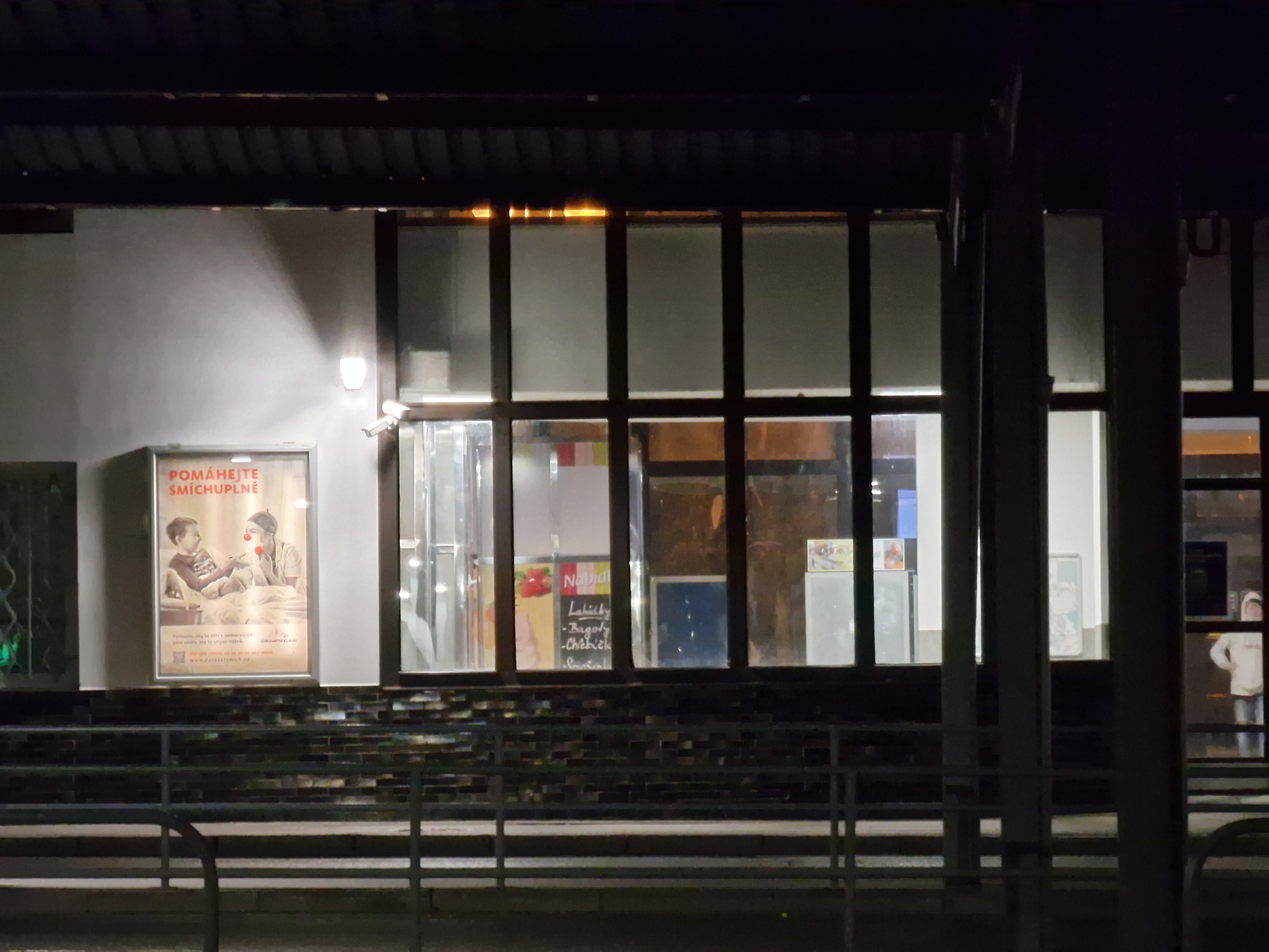 closeup bus station window