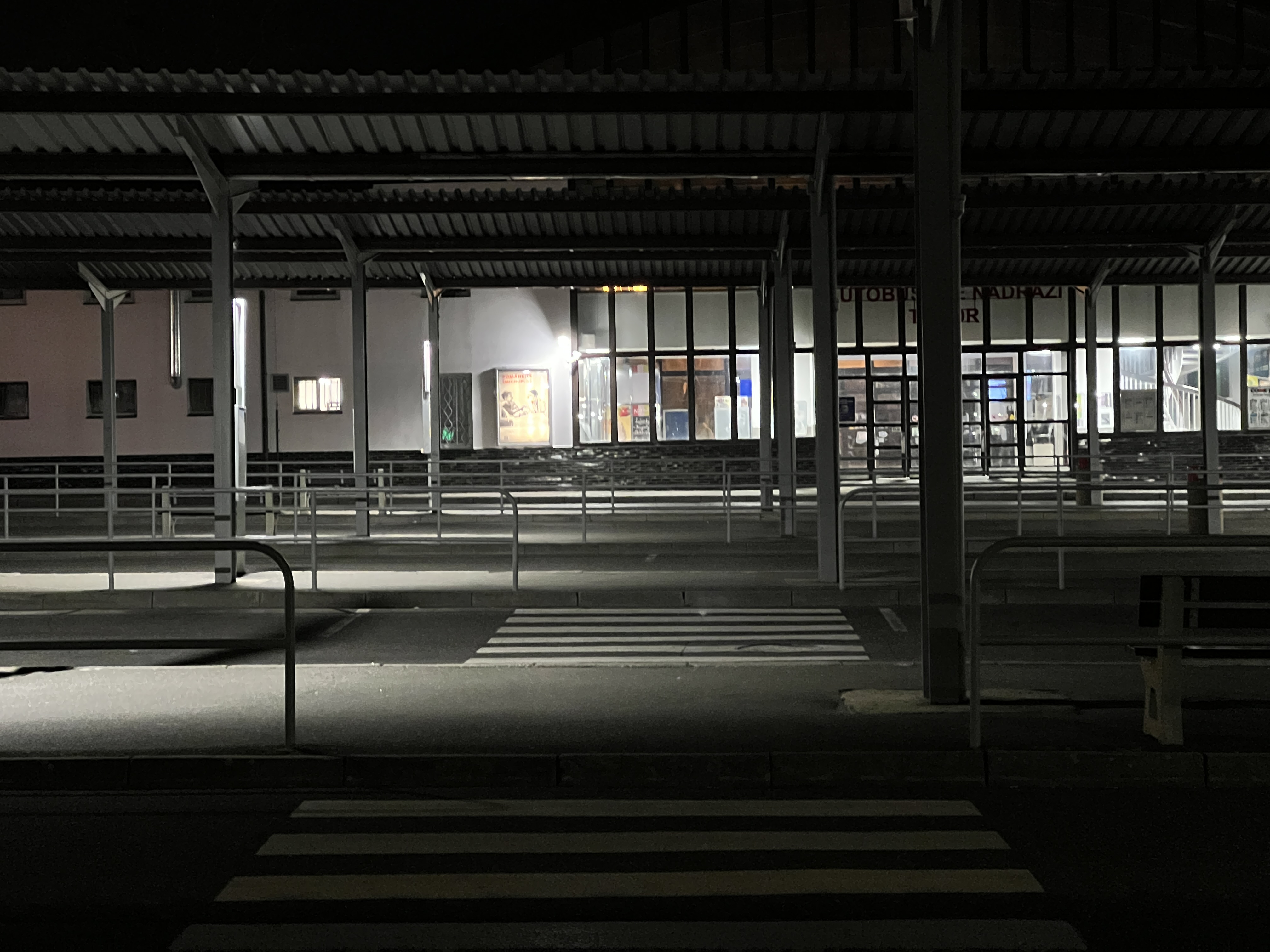 empty parking lot entrance