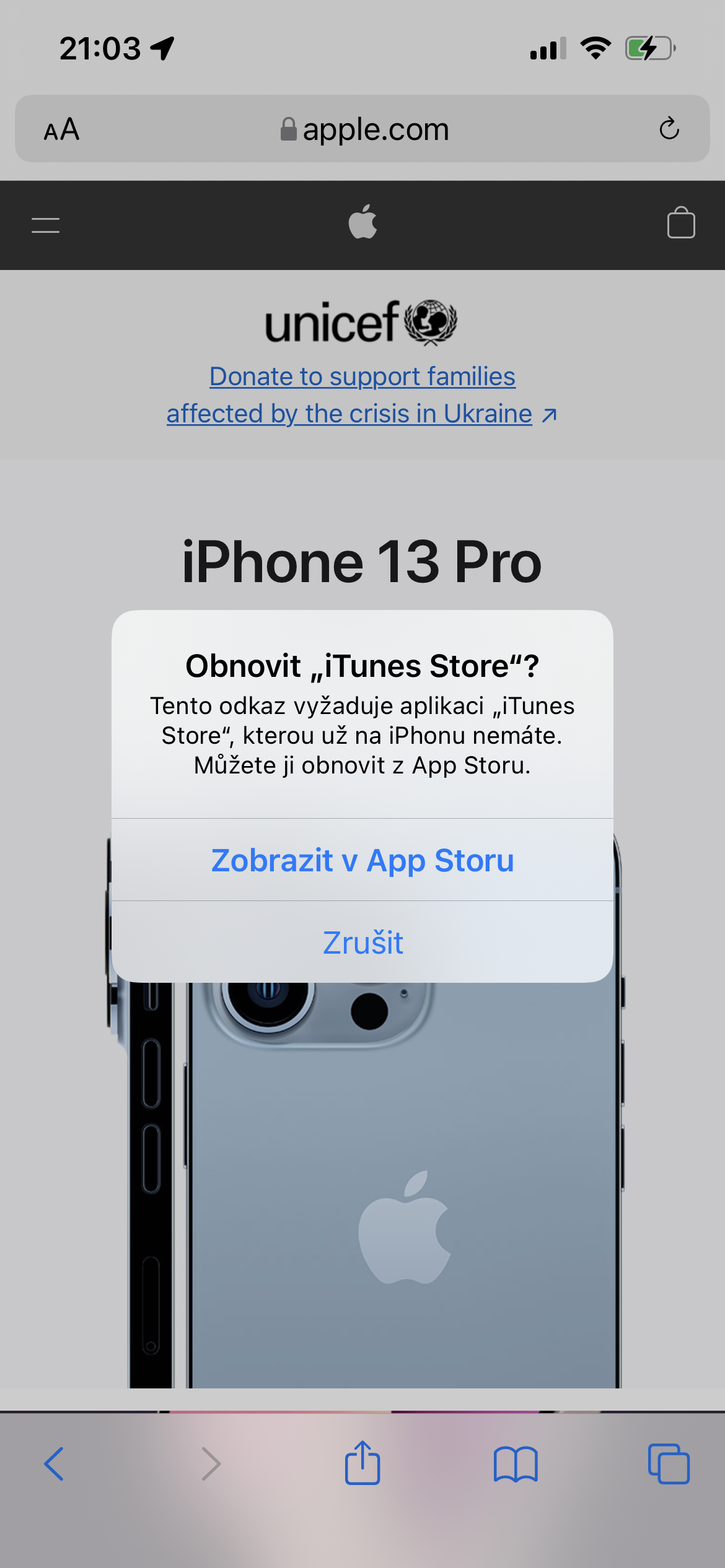 iphone 13 pro itunes popup