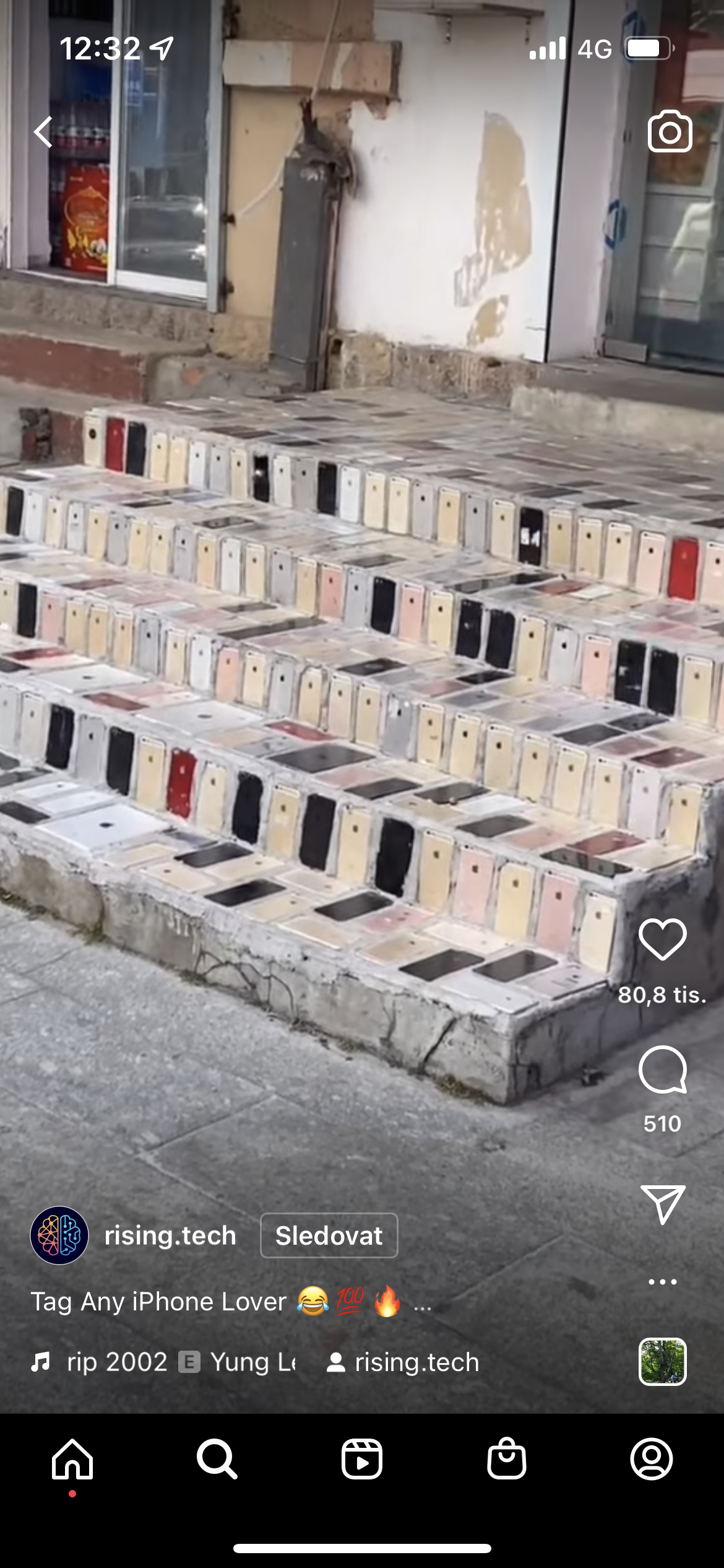 iphone decorated stairs