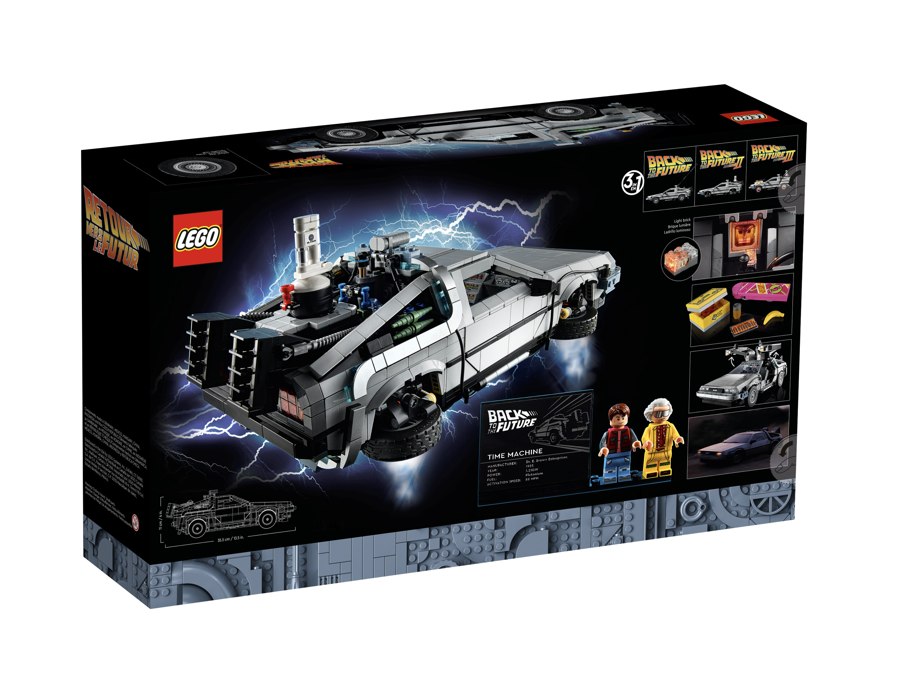 lego delorean box