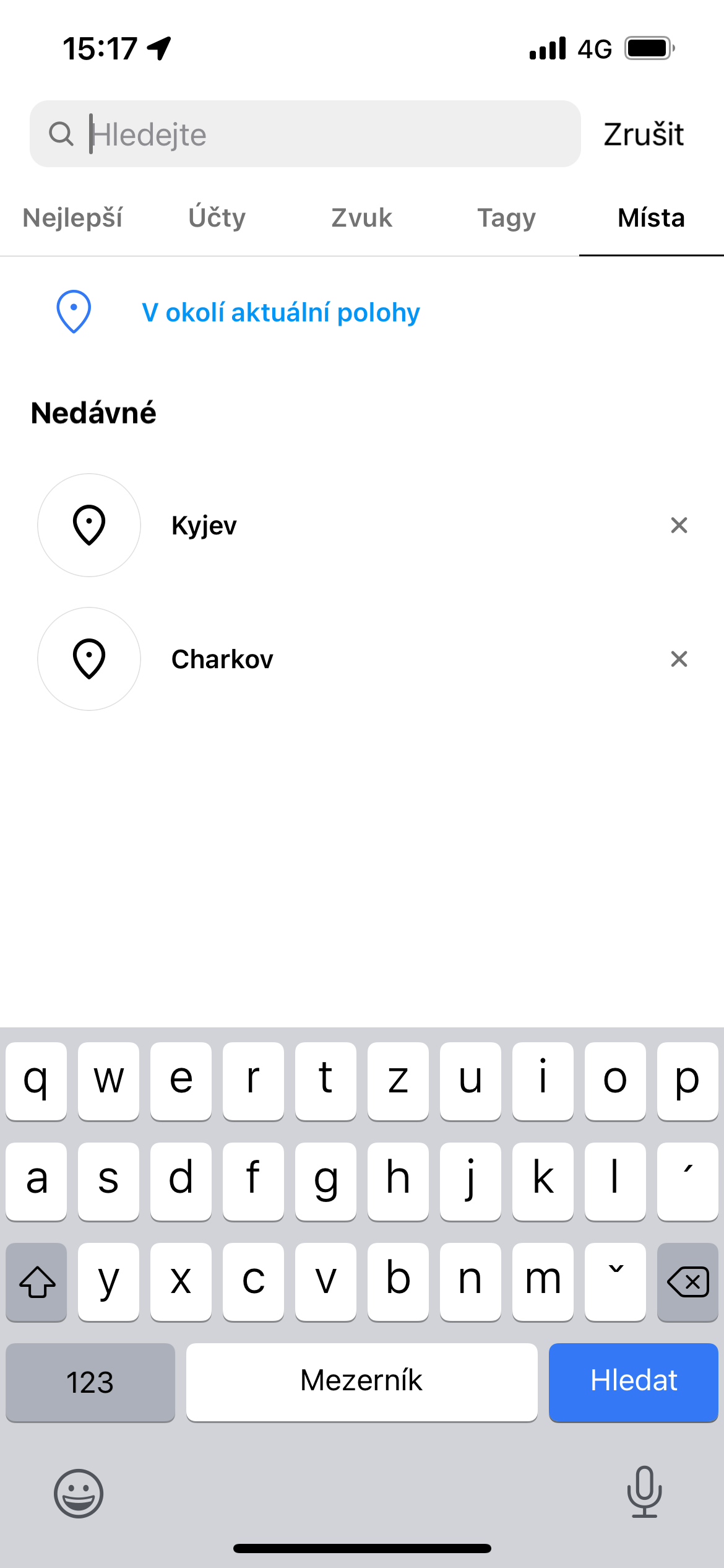 location search interface