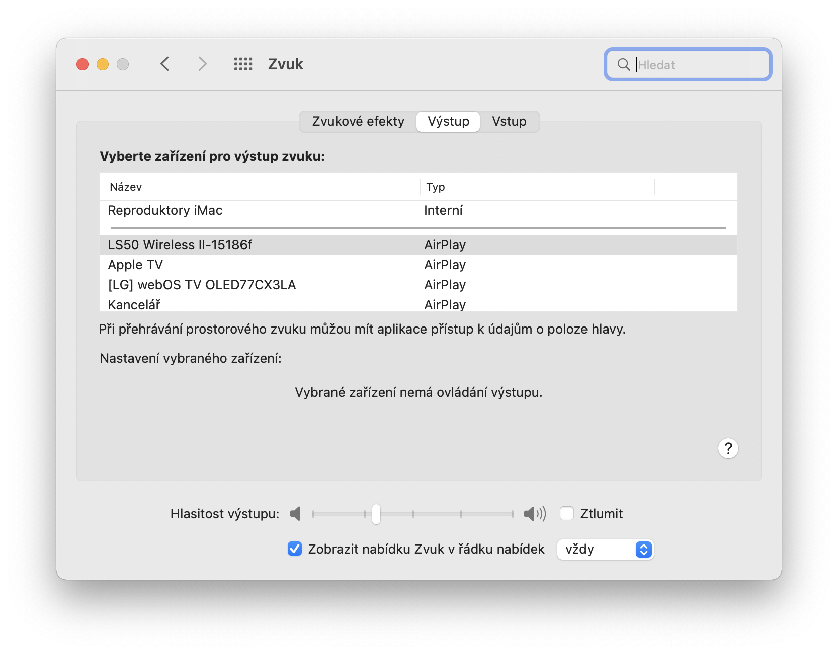 mac sound output settings
