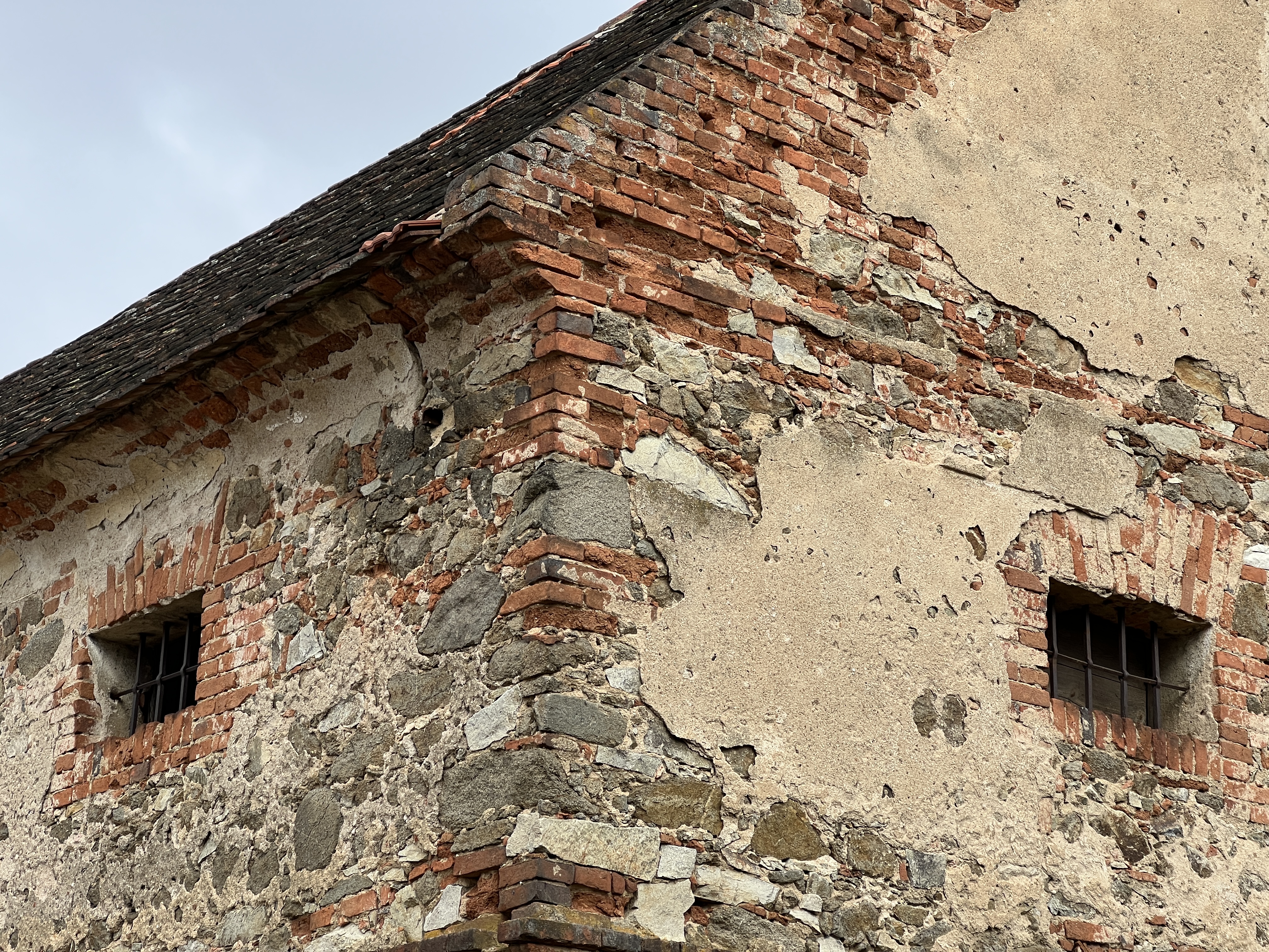 old brick building corner