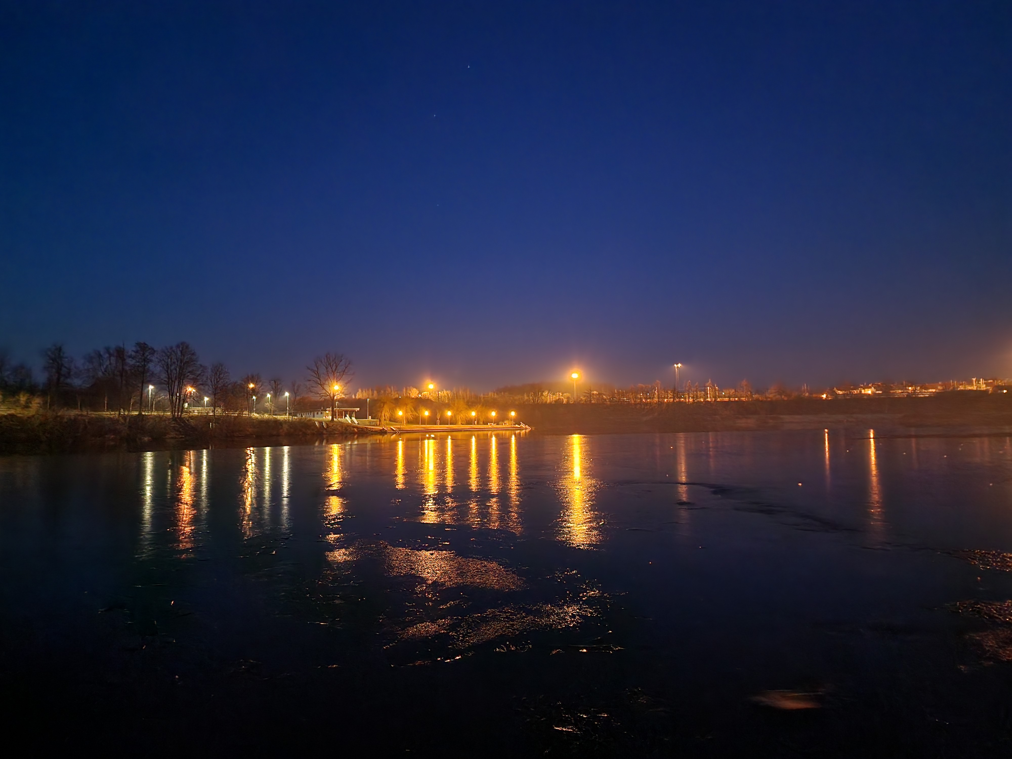 river reflection evening