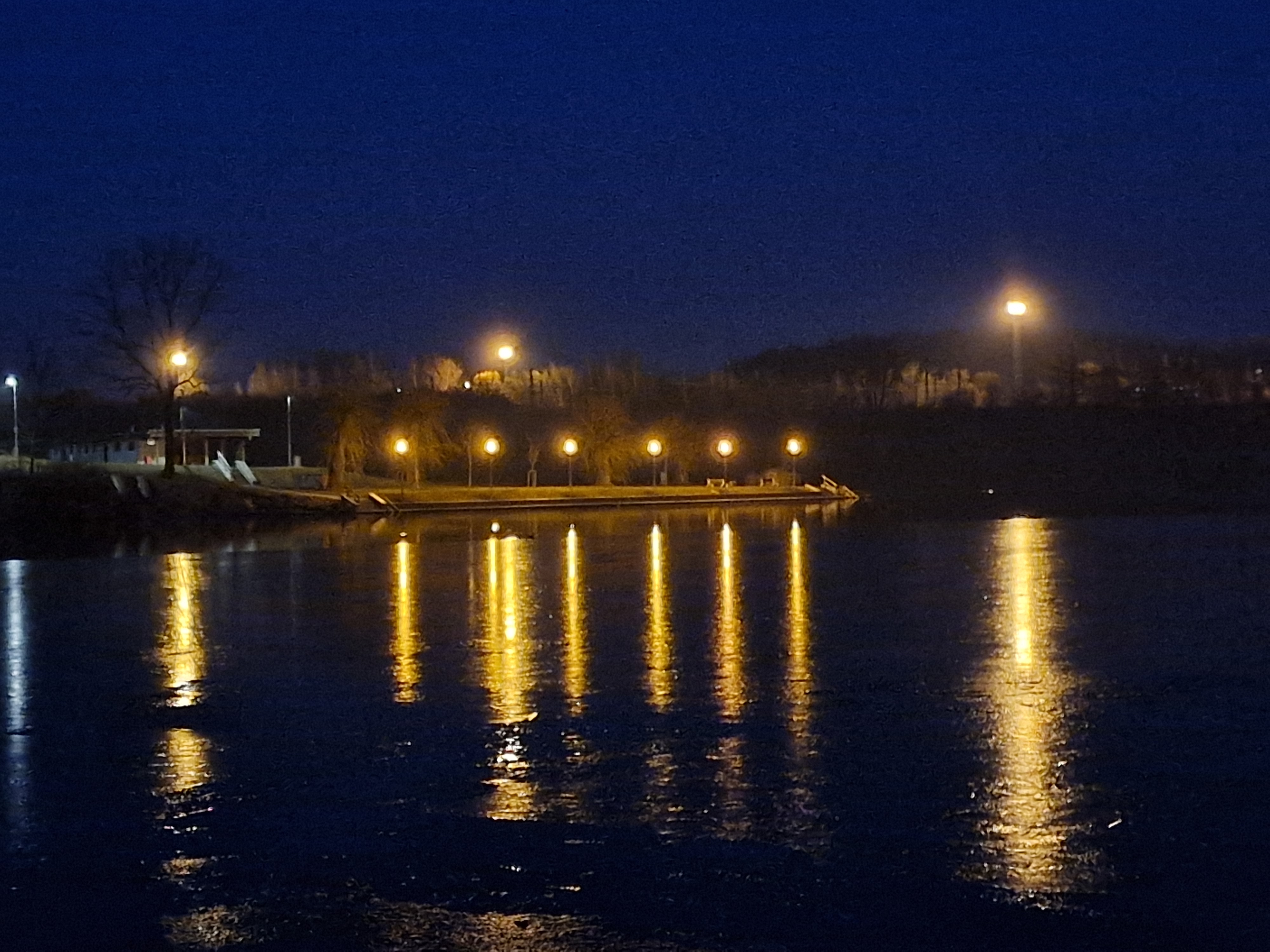 riverbank lights night