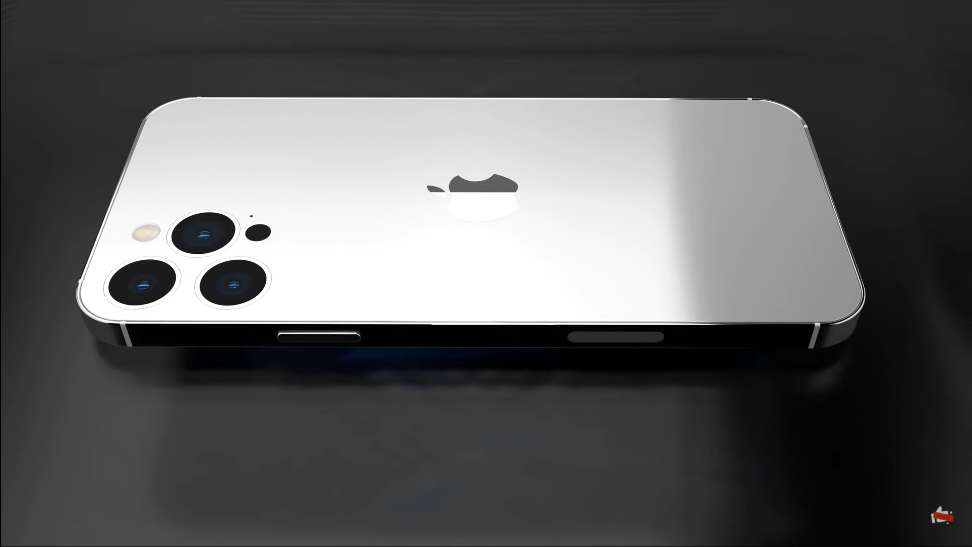 silver iphone 14 pro back view