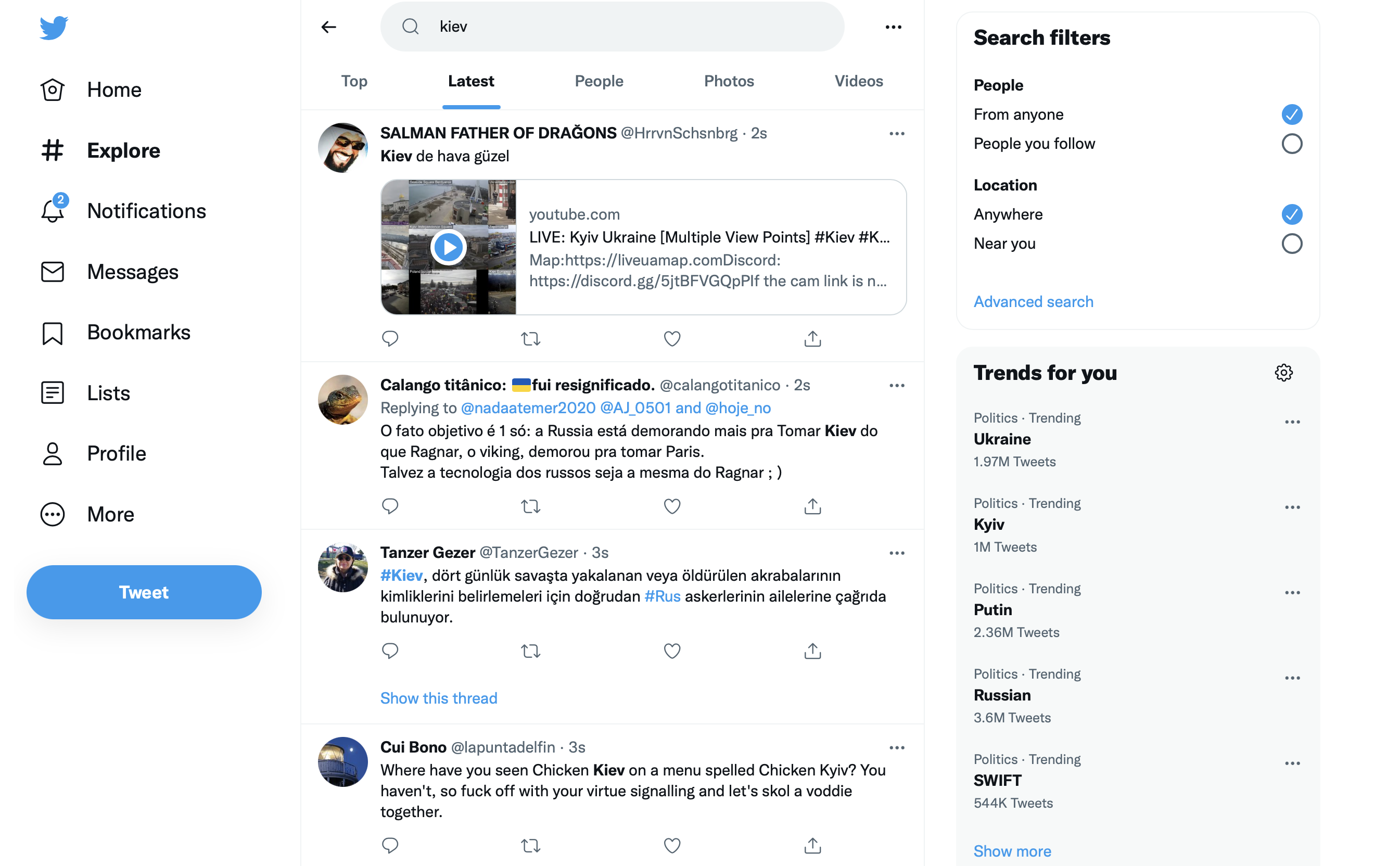 twitter feed kiev discussion