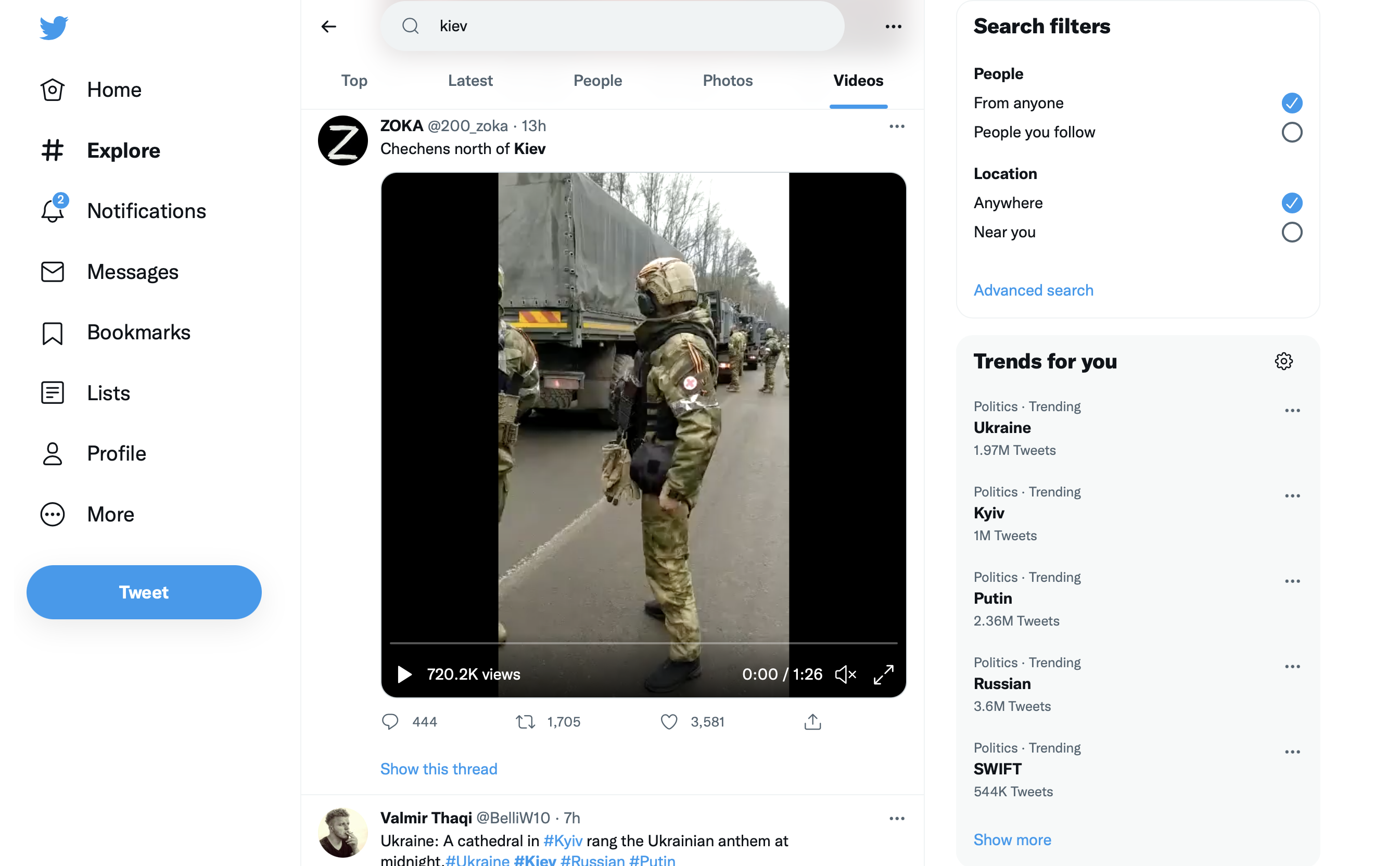 twitter video military kiev