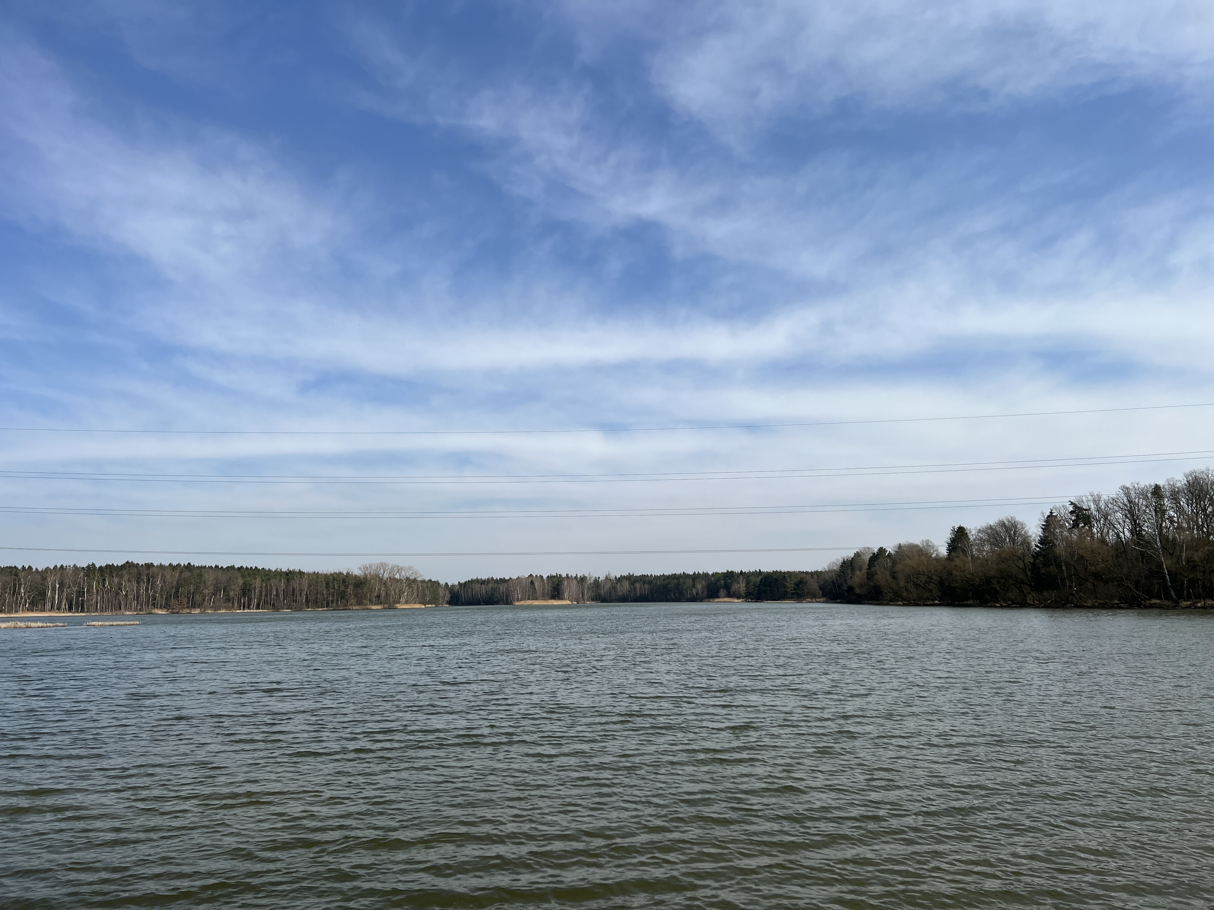 wide river under blue sky