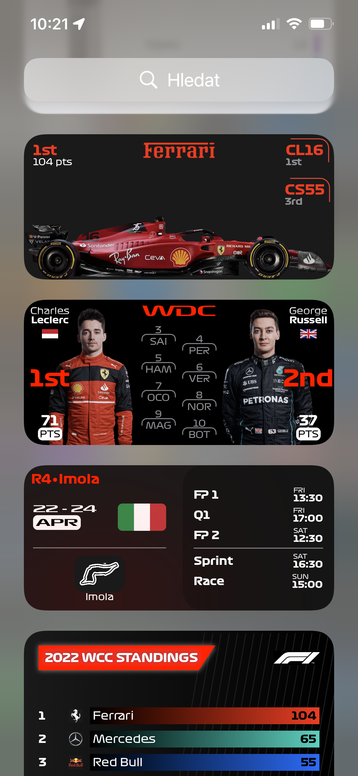 formula 1 widgets ferrari