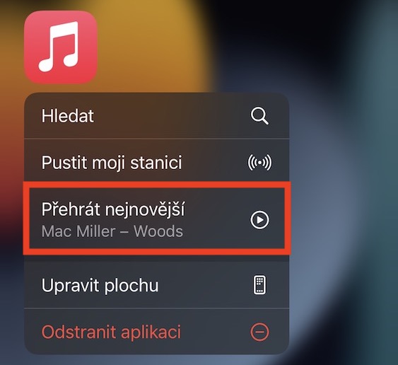 hudba možnosti plocha ios 15.4