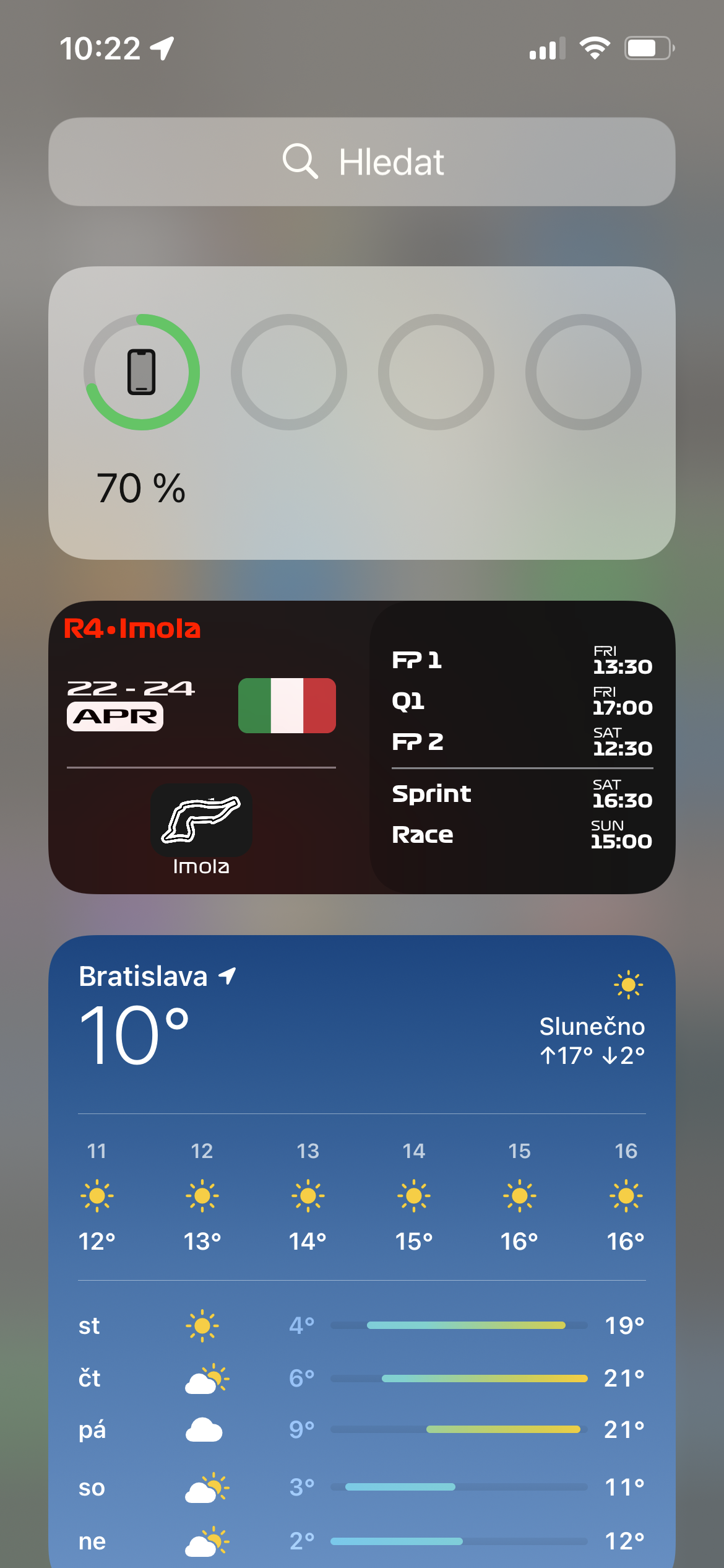 iphone widget weather battery