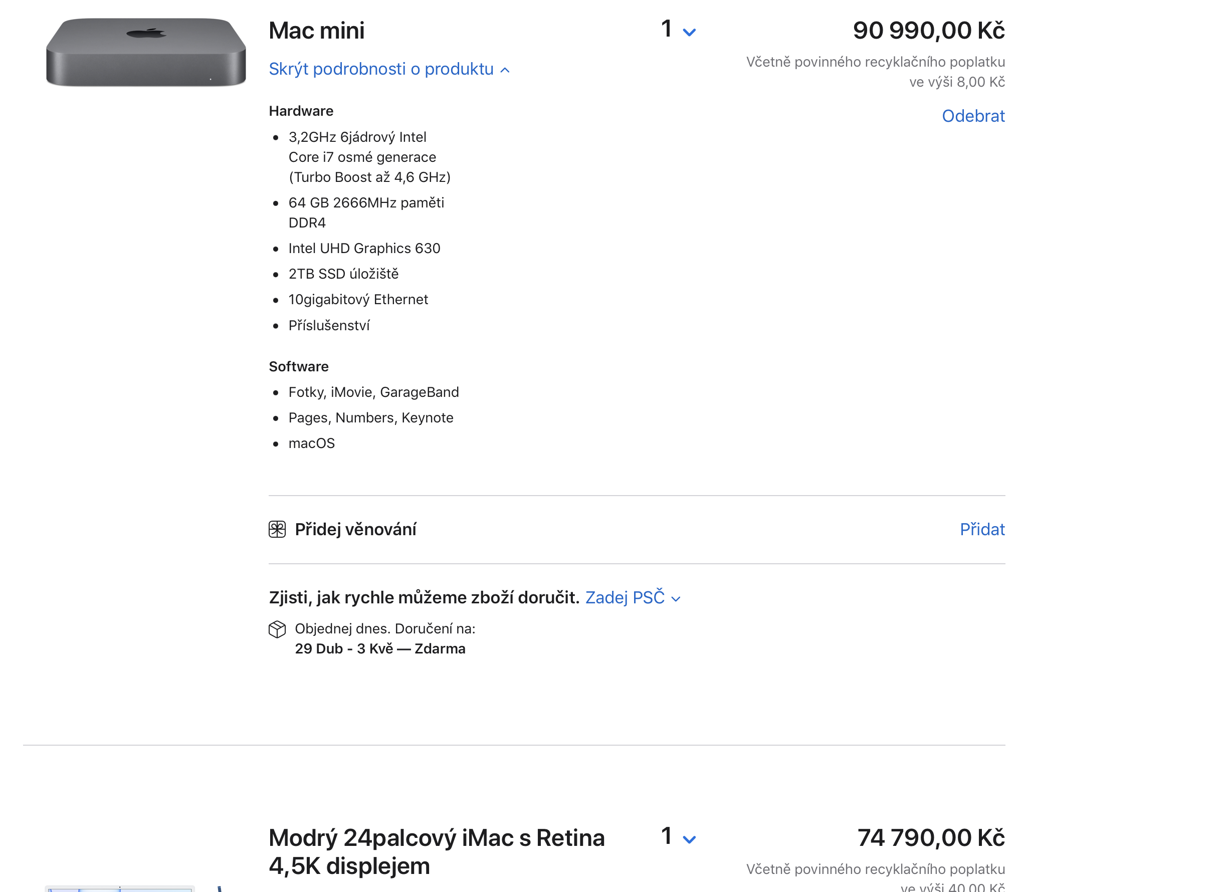 mac mini and imac product details