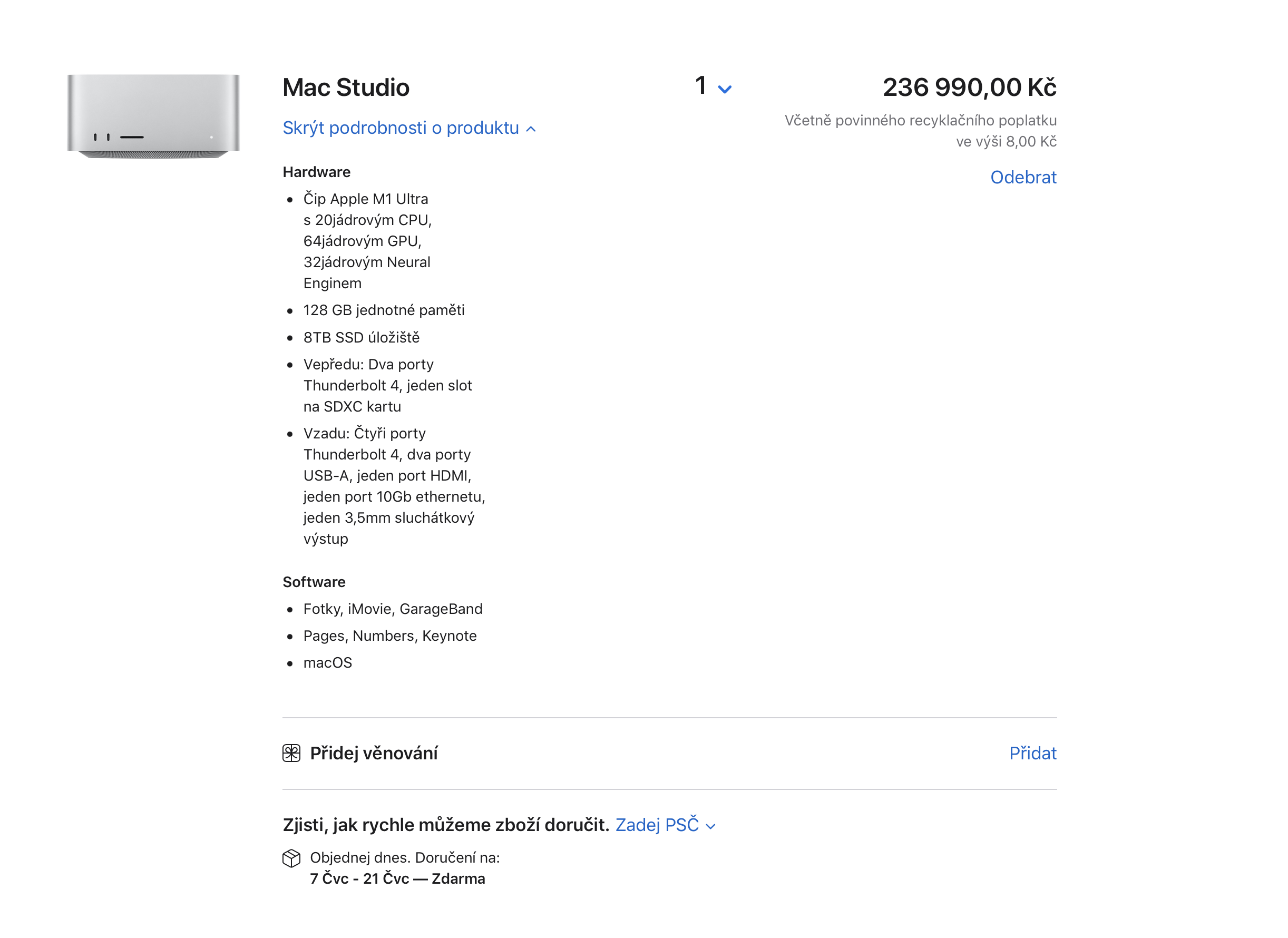 mac studio specifications