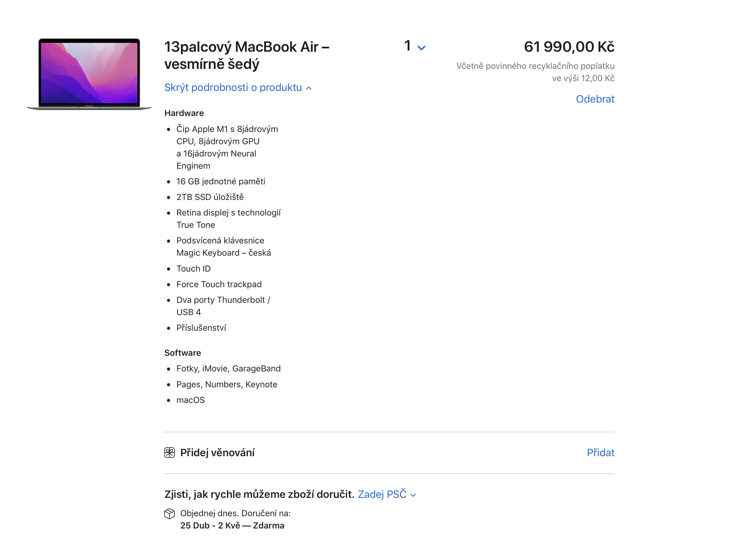 macbook air specifications