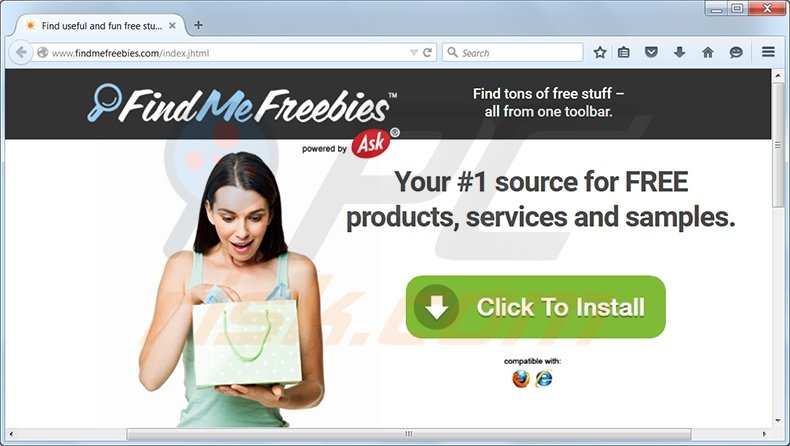 findmefreebies virus homepage