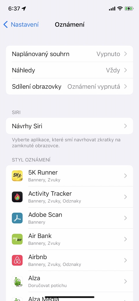 iOS Naplanovany souhrn notifkace 1 iOS Naplanovany souhrn notifkace