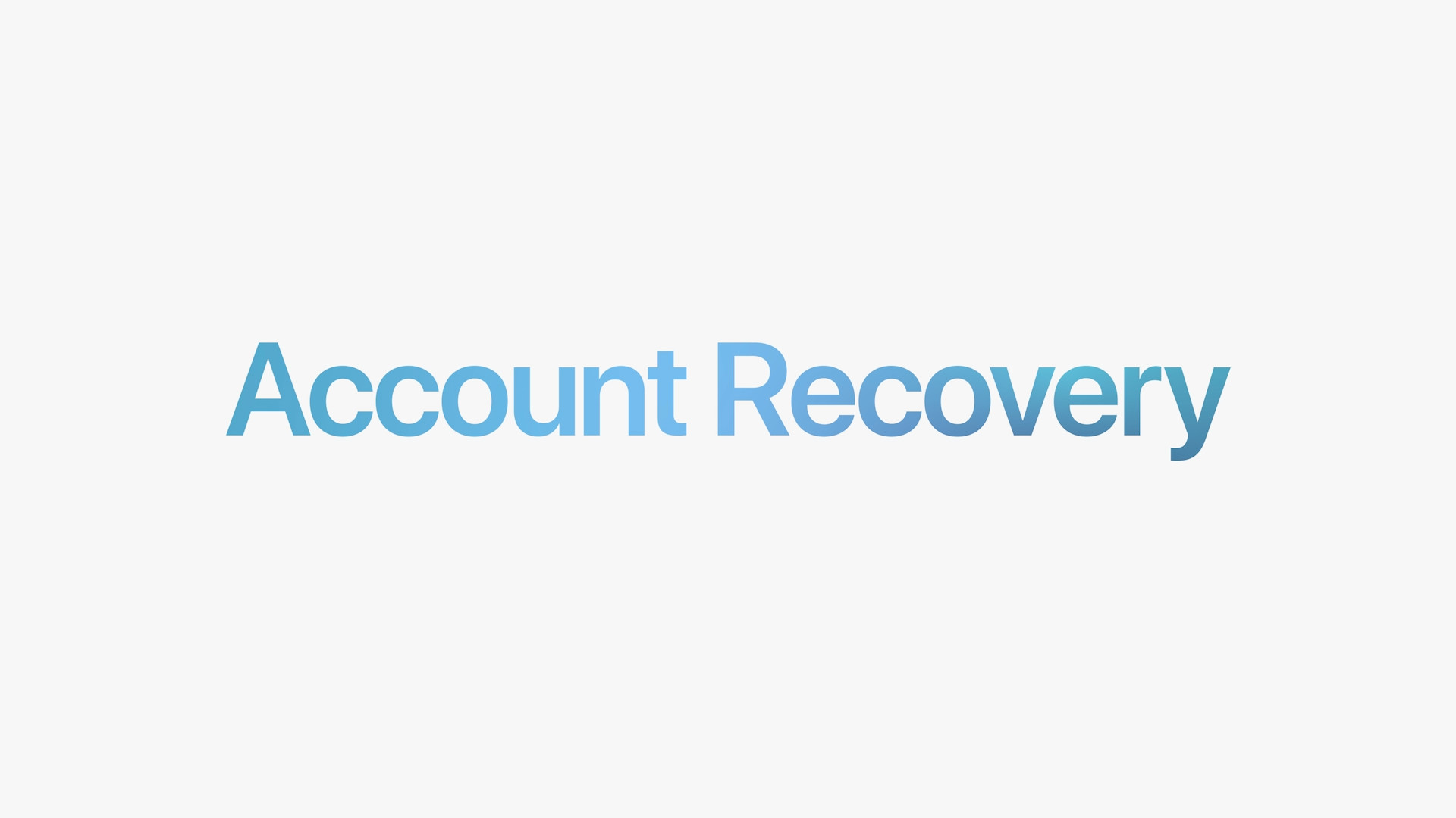 account recovery text