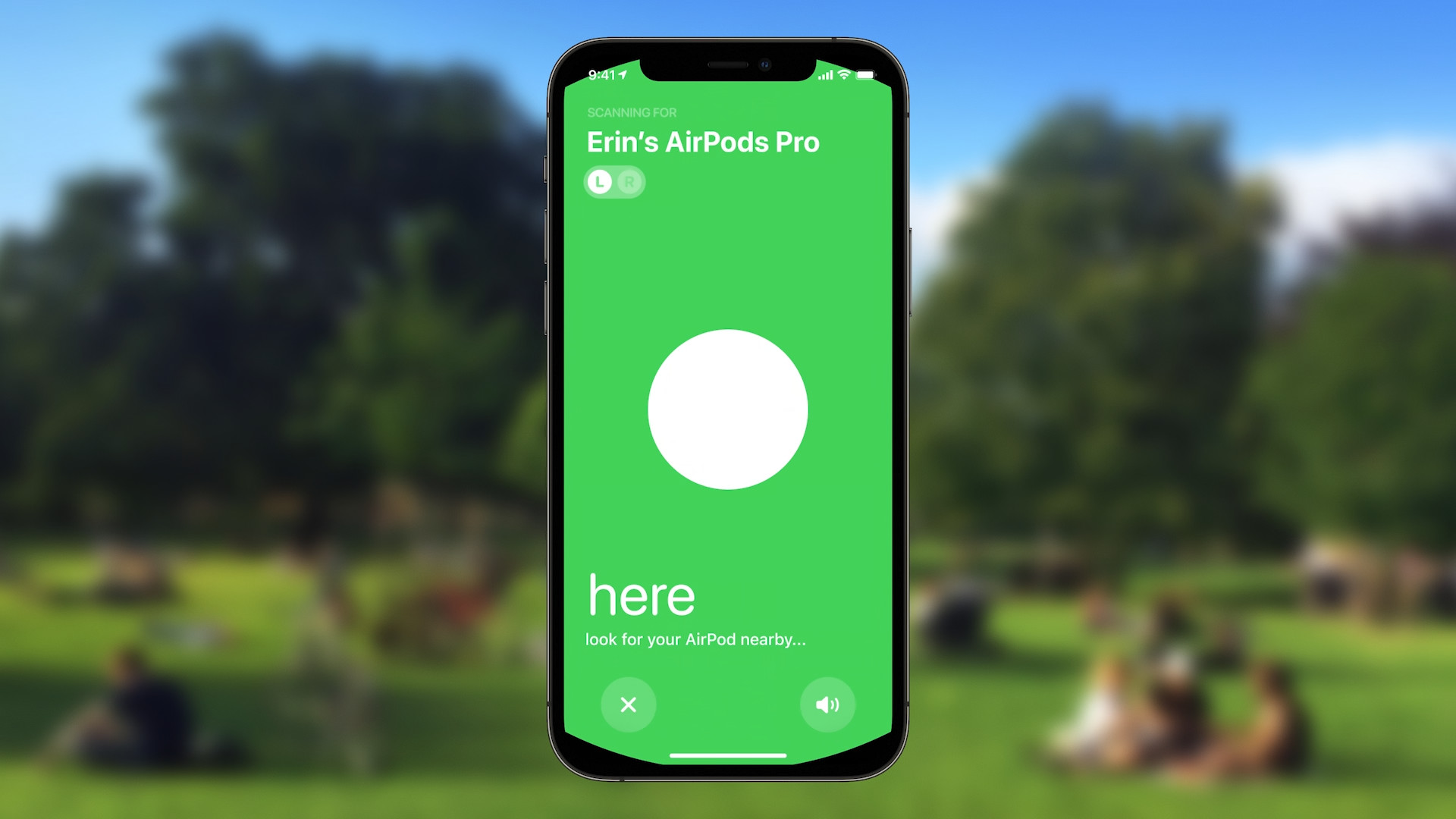airpods pro location here