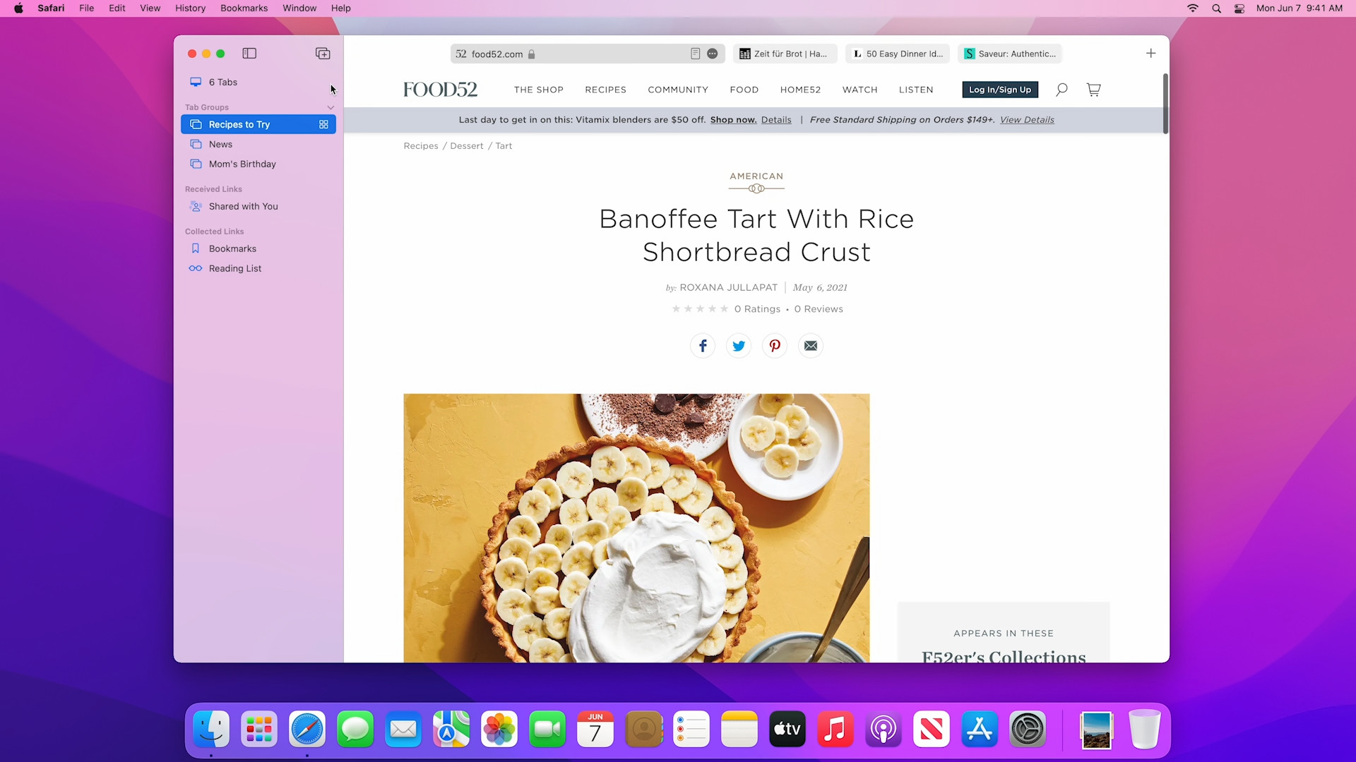banoffee tart recipe page