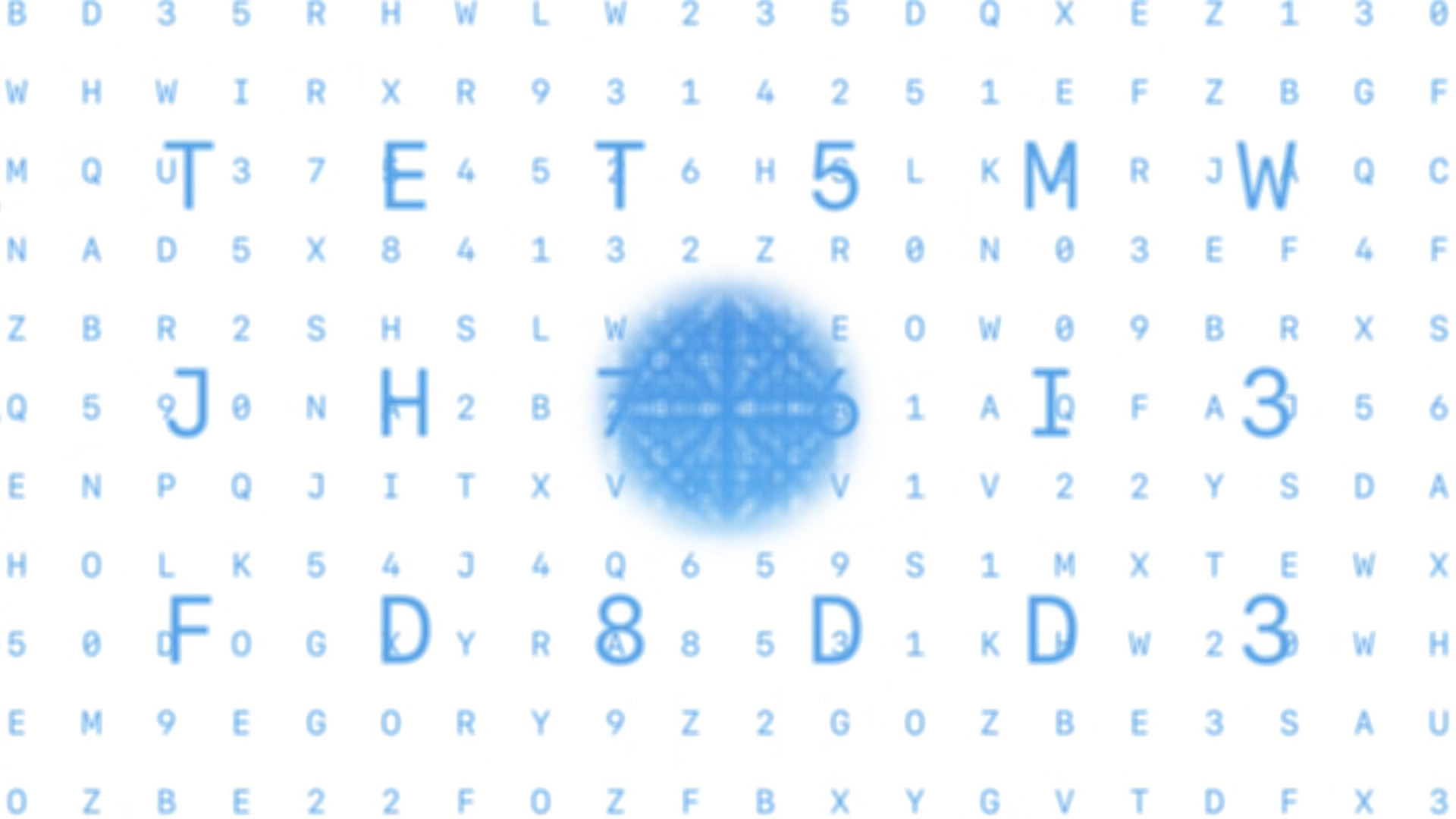 blue numbers letters blur