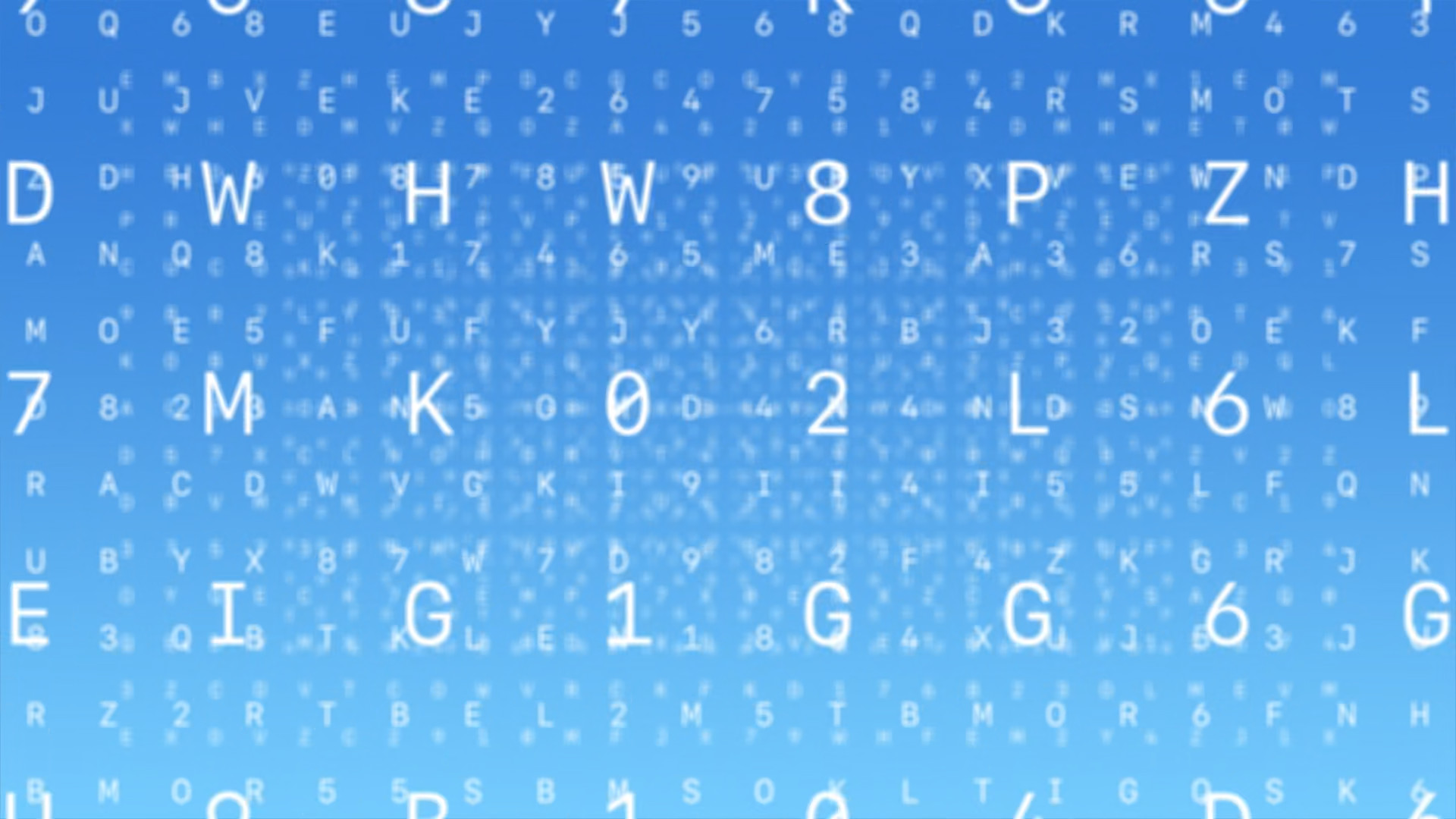 blue numbers letters gradient