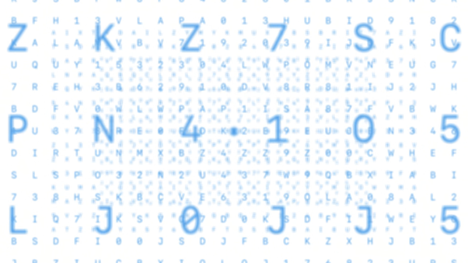 blue numbers letters pattern