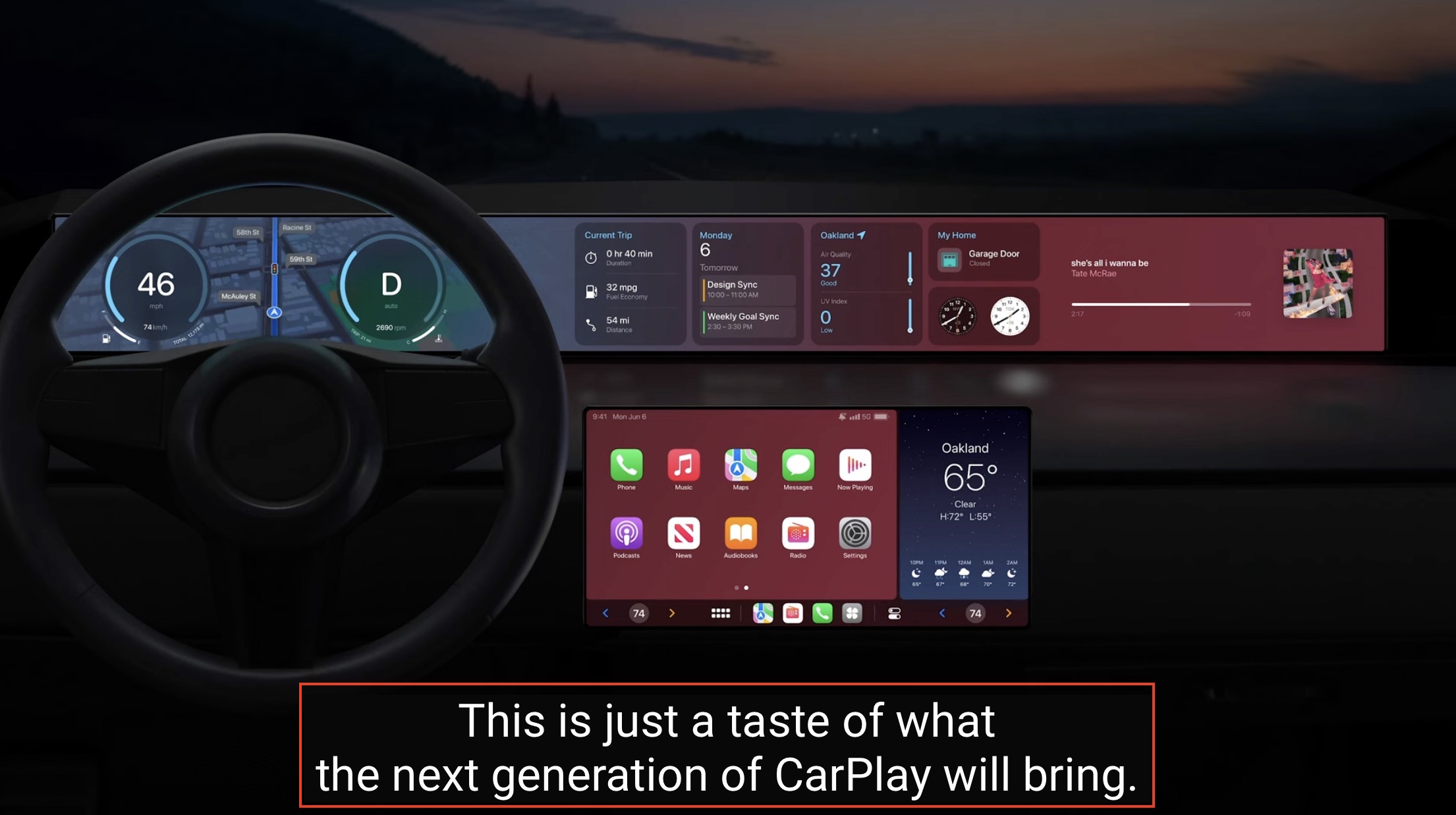 carplay nová generace upozornění
