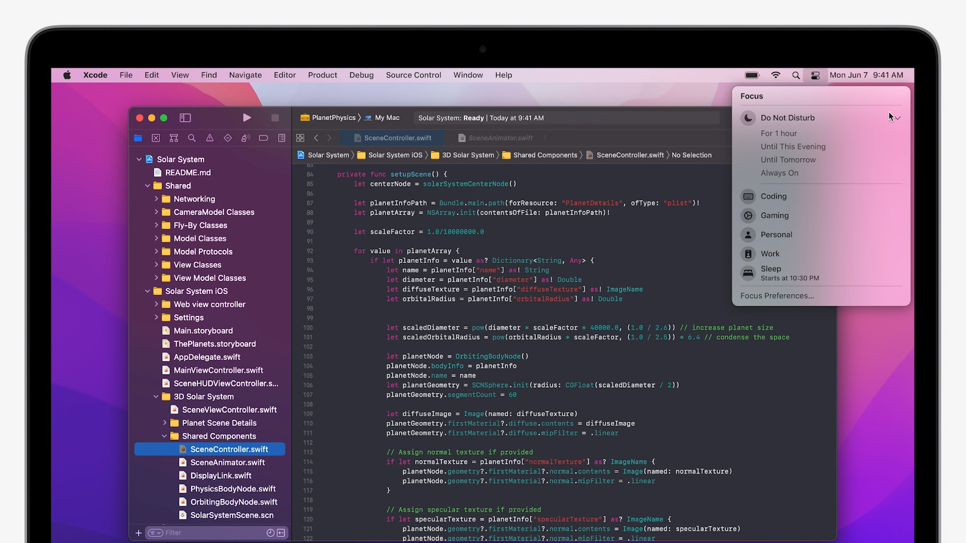 code editor focus mode