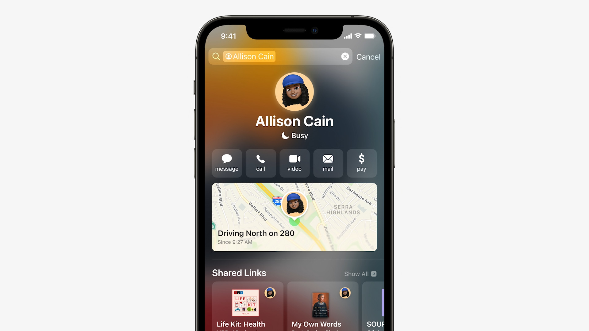 contact profile search