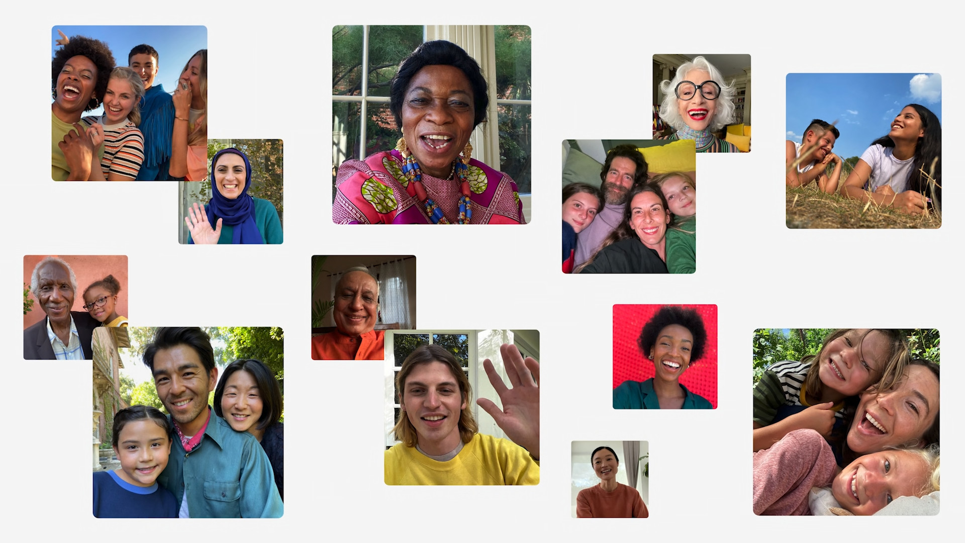 diverse group video call