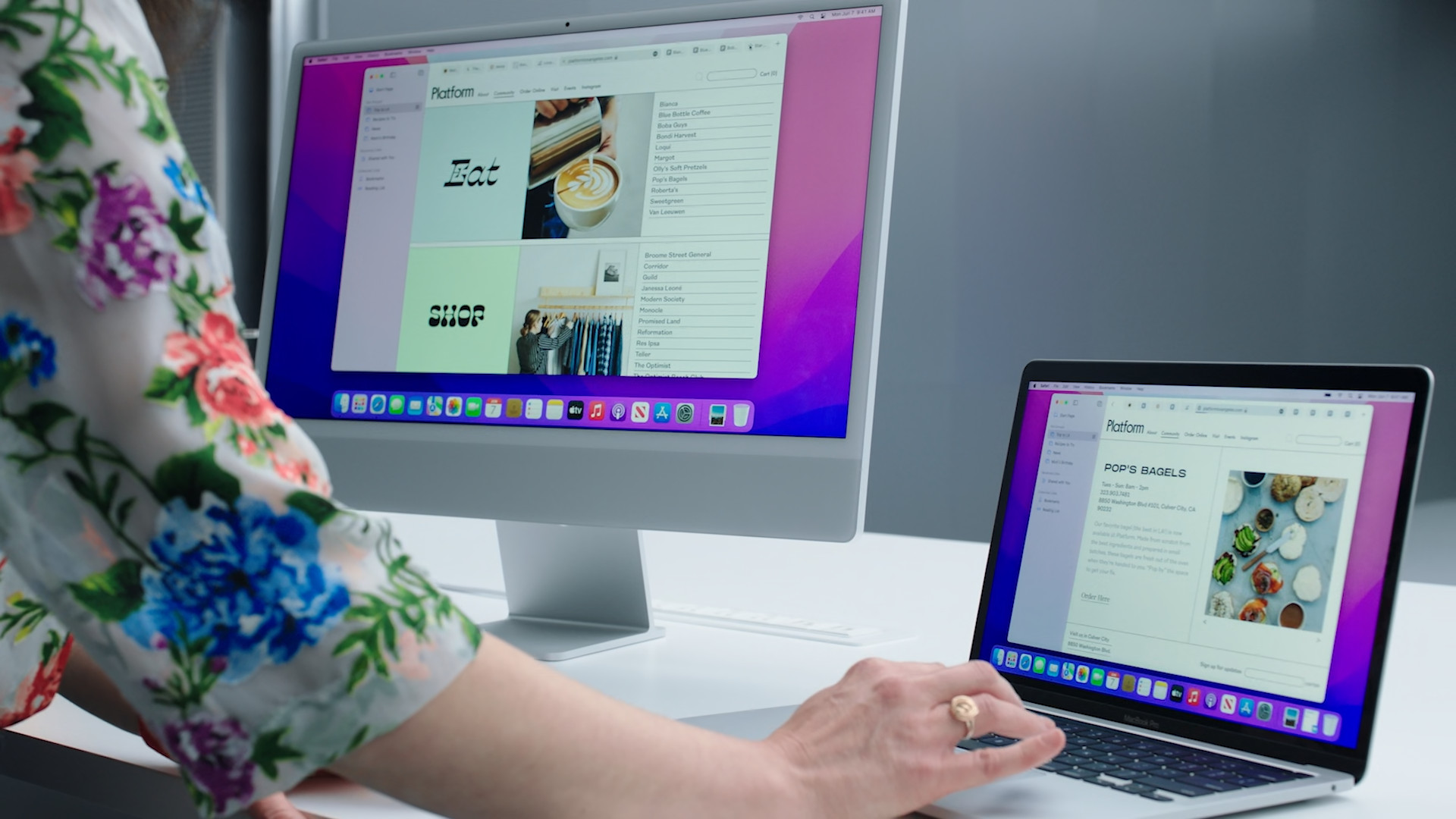 dual monitor setup with webpage 2