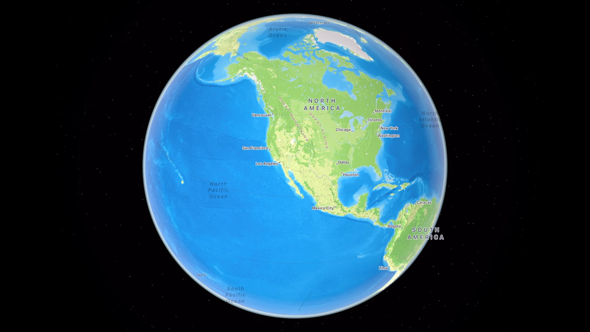 earth view north america
