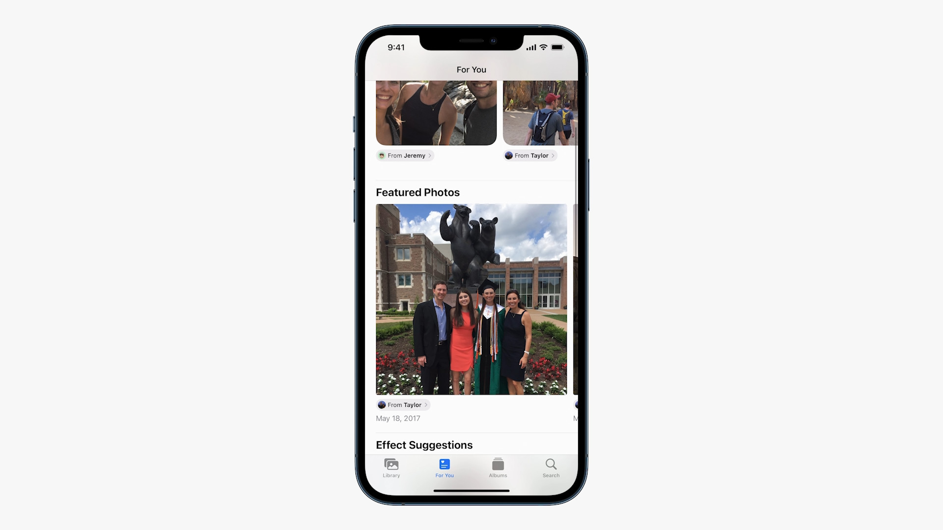 iphone featured photos screen