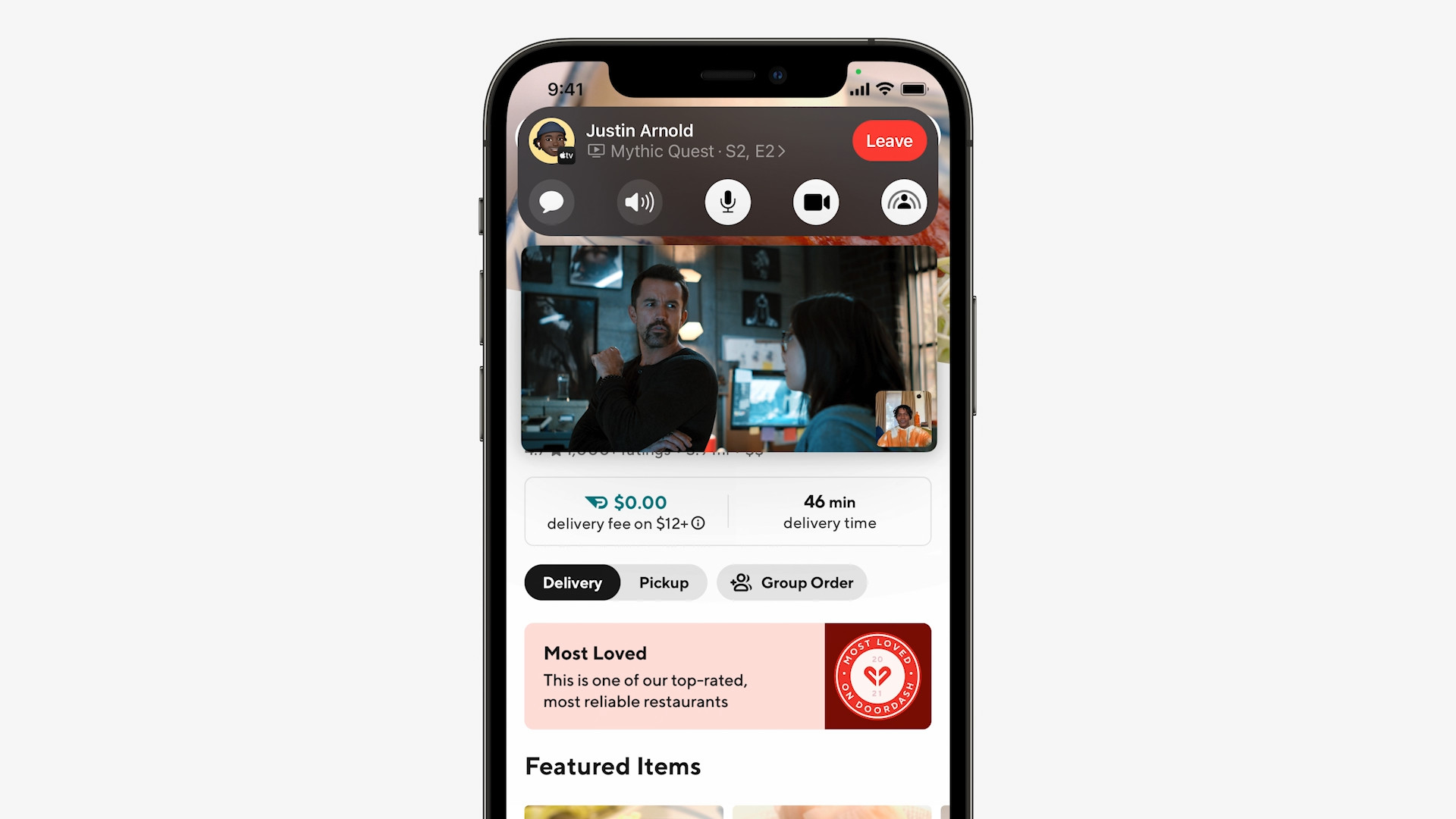 iphone food delivery with call