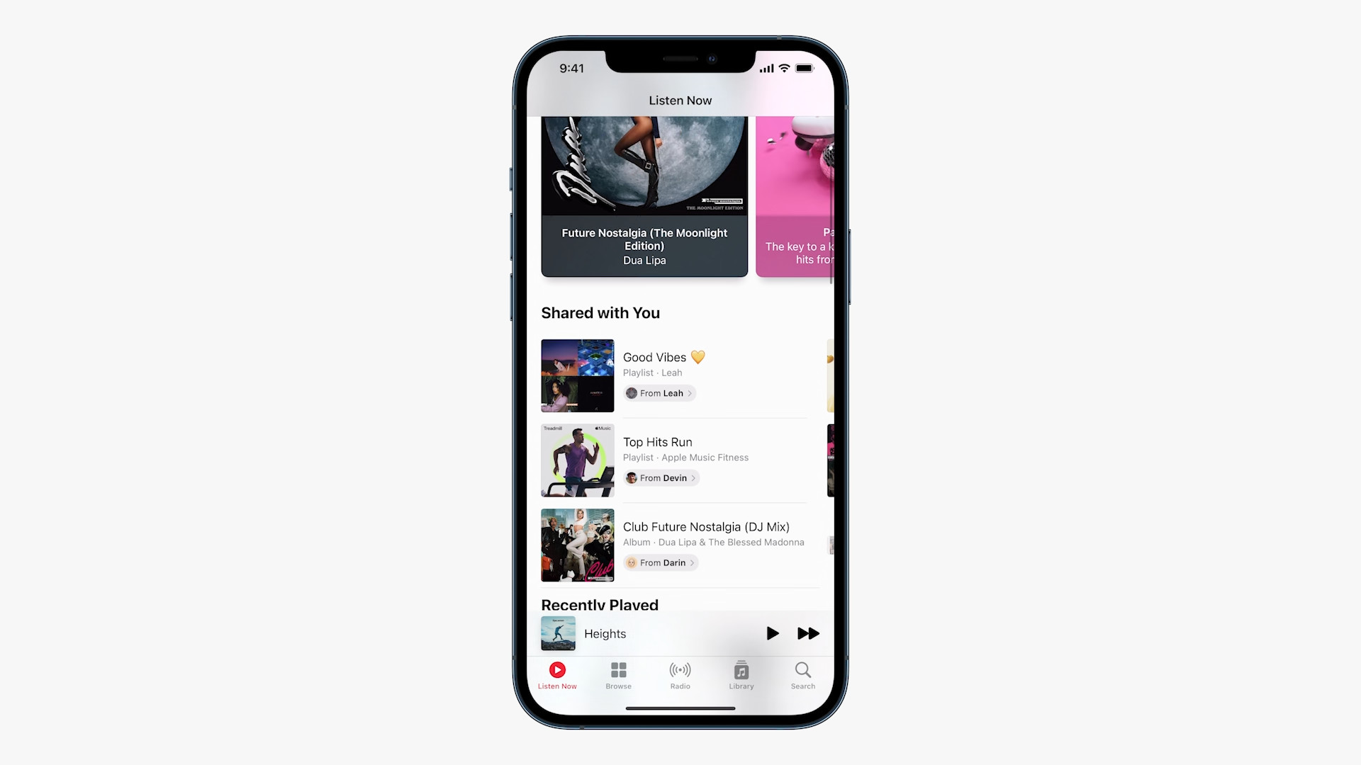 iphone music app interface
