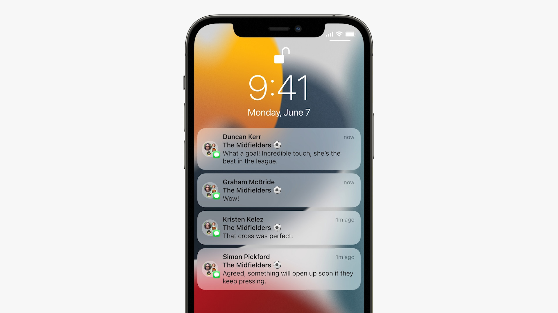 iphone notifications closeup